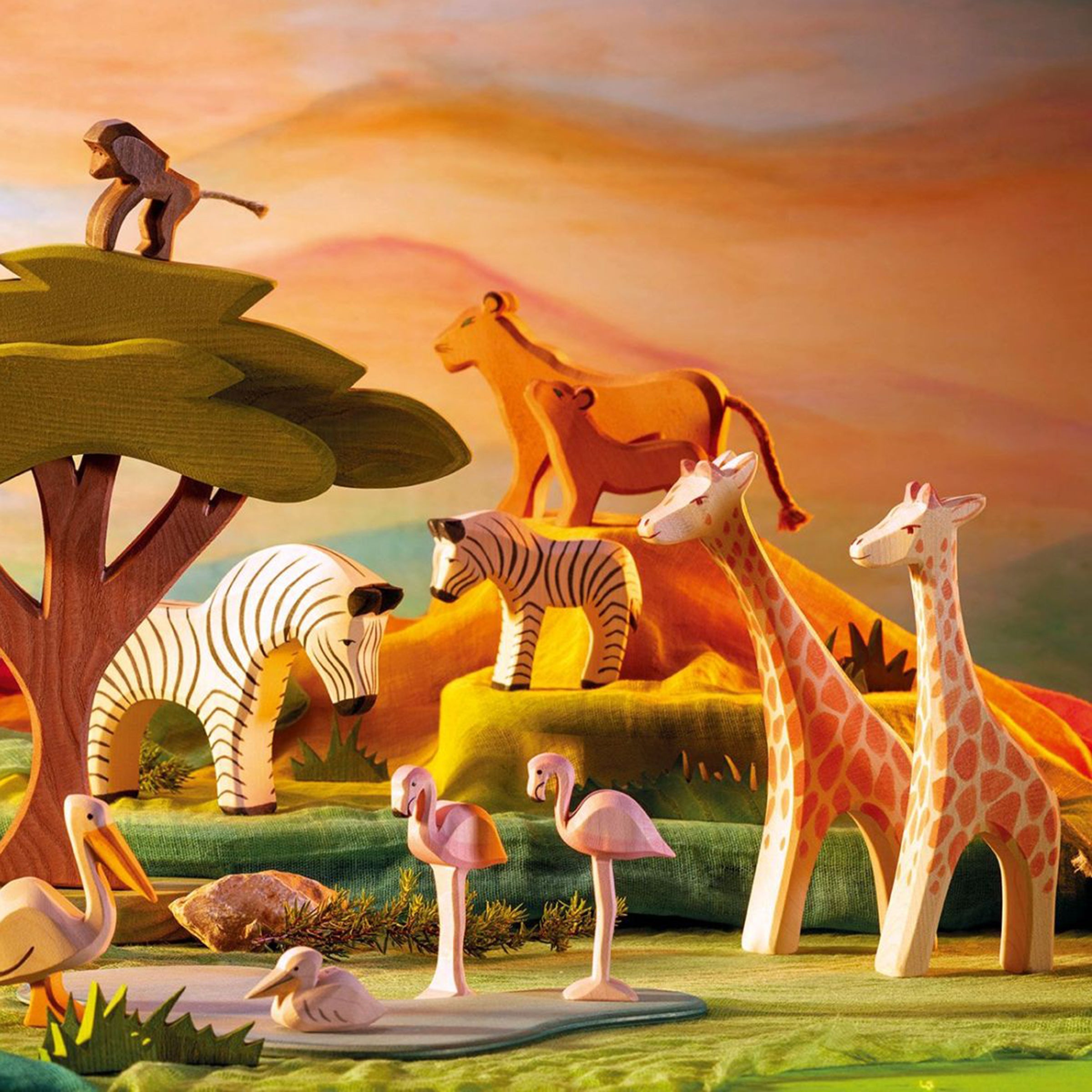 Ostheimer giraffe running wood