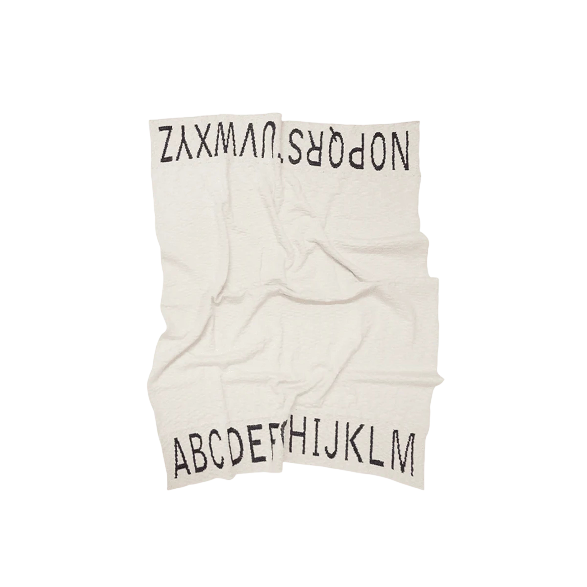 Strickdecke ABC Natural / Black
