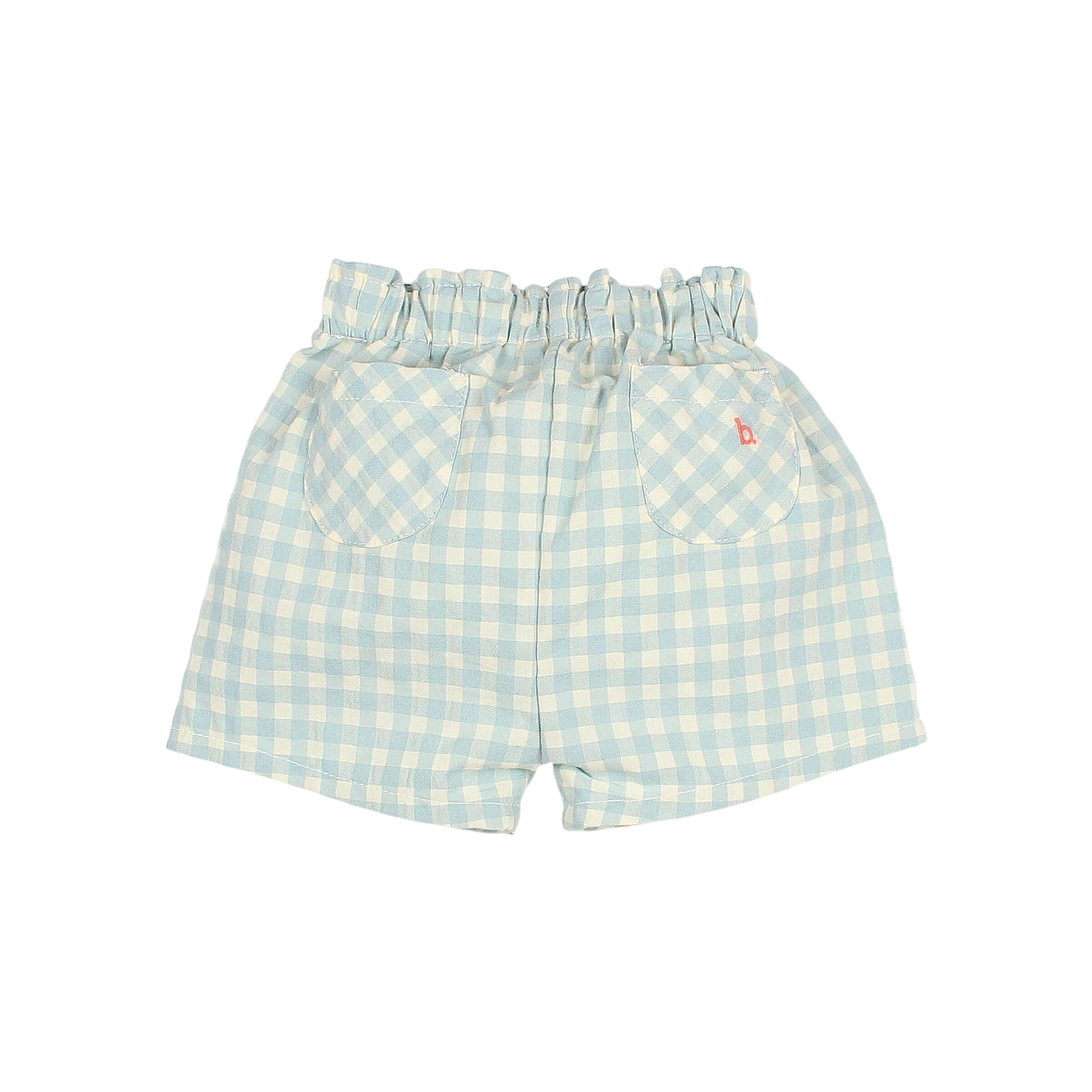 Baby Shorts Gingham Aqua