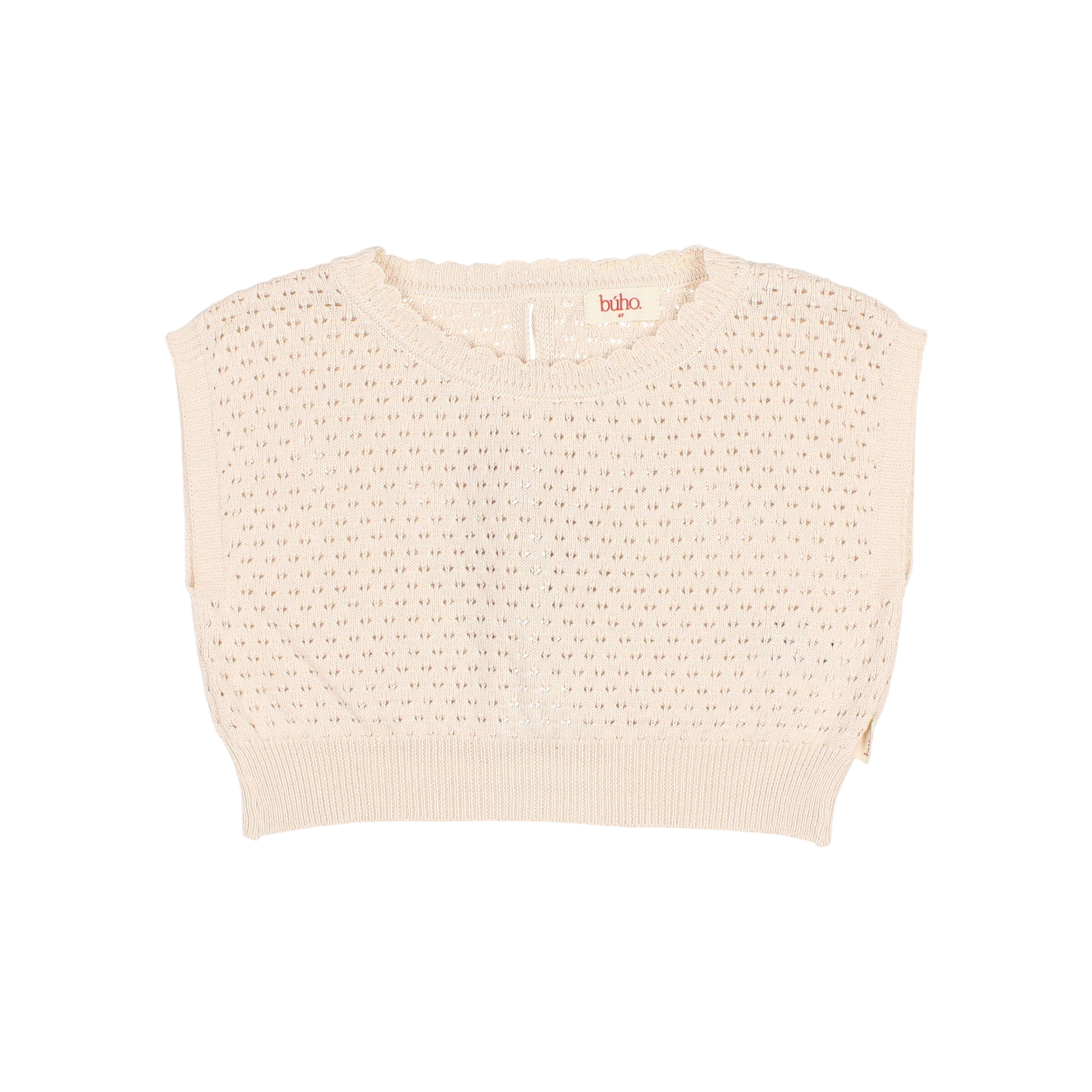 Top Boho crème rose