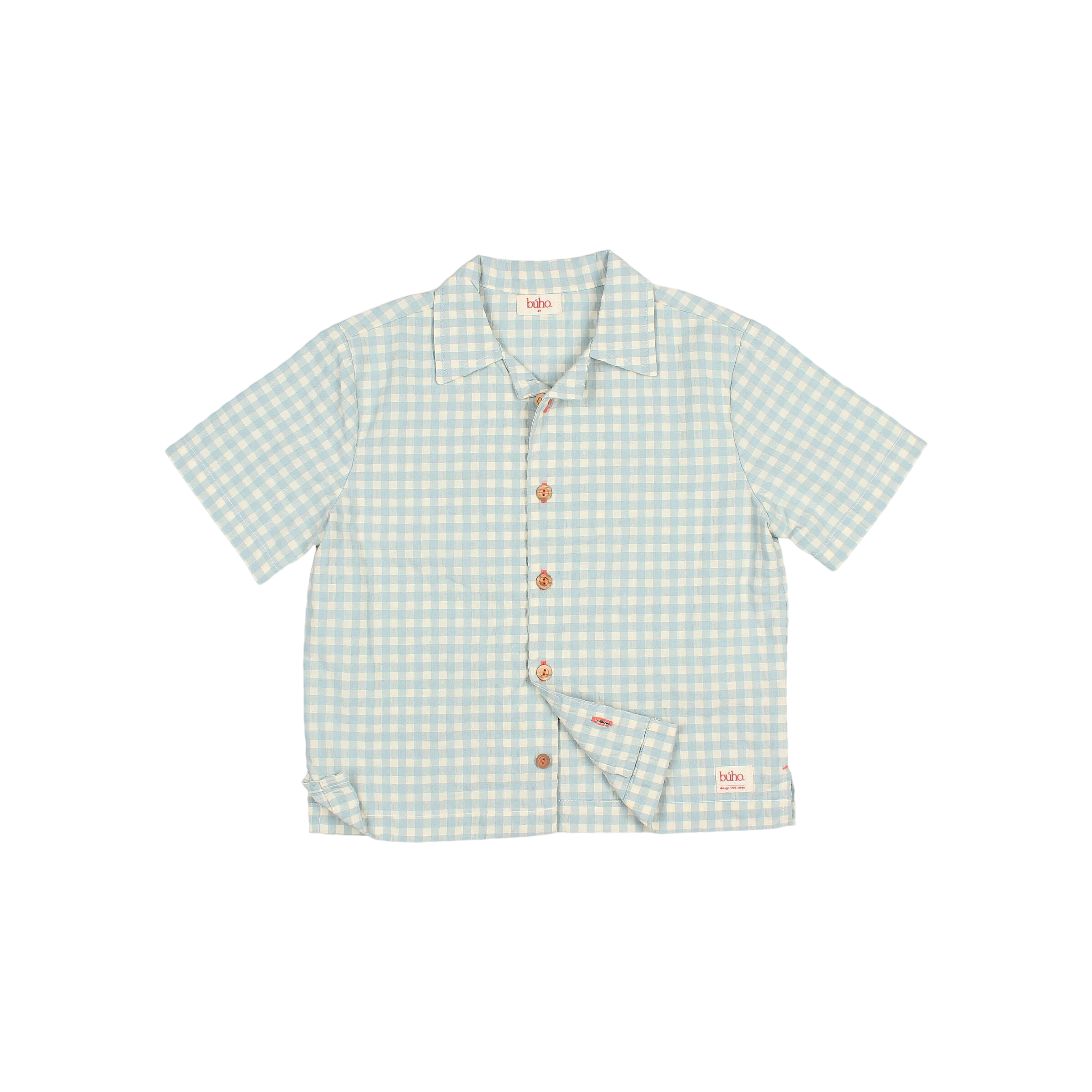 Hemd Gingham Aqua