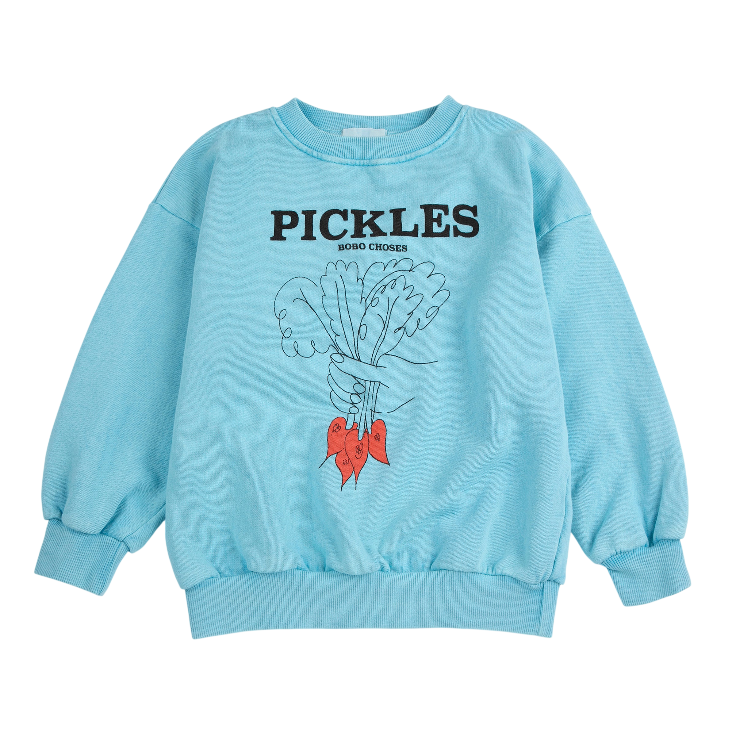 Sweat-shirt Bunch Of Vegetables Light Blue