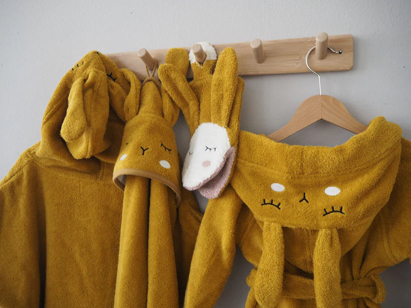 Bademantel Hase Senfgelb