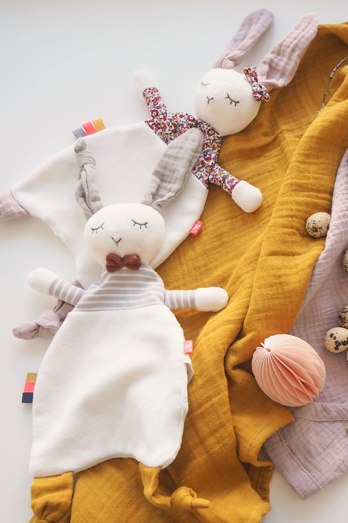 Cuddle cloth Rabbit Blue (GOTS)