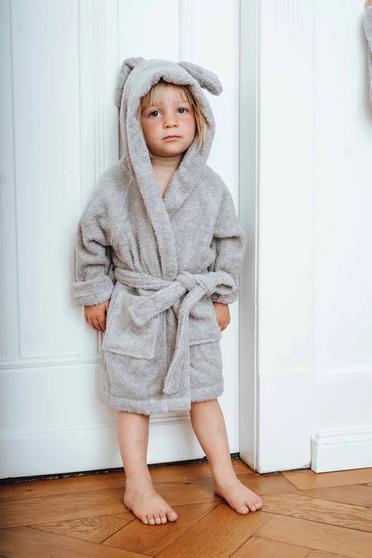 Peignoir Rabbit gris argenté (GOTS)