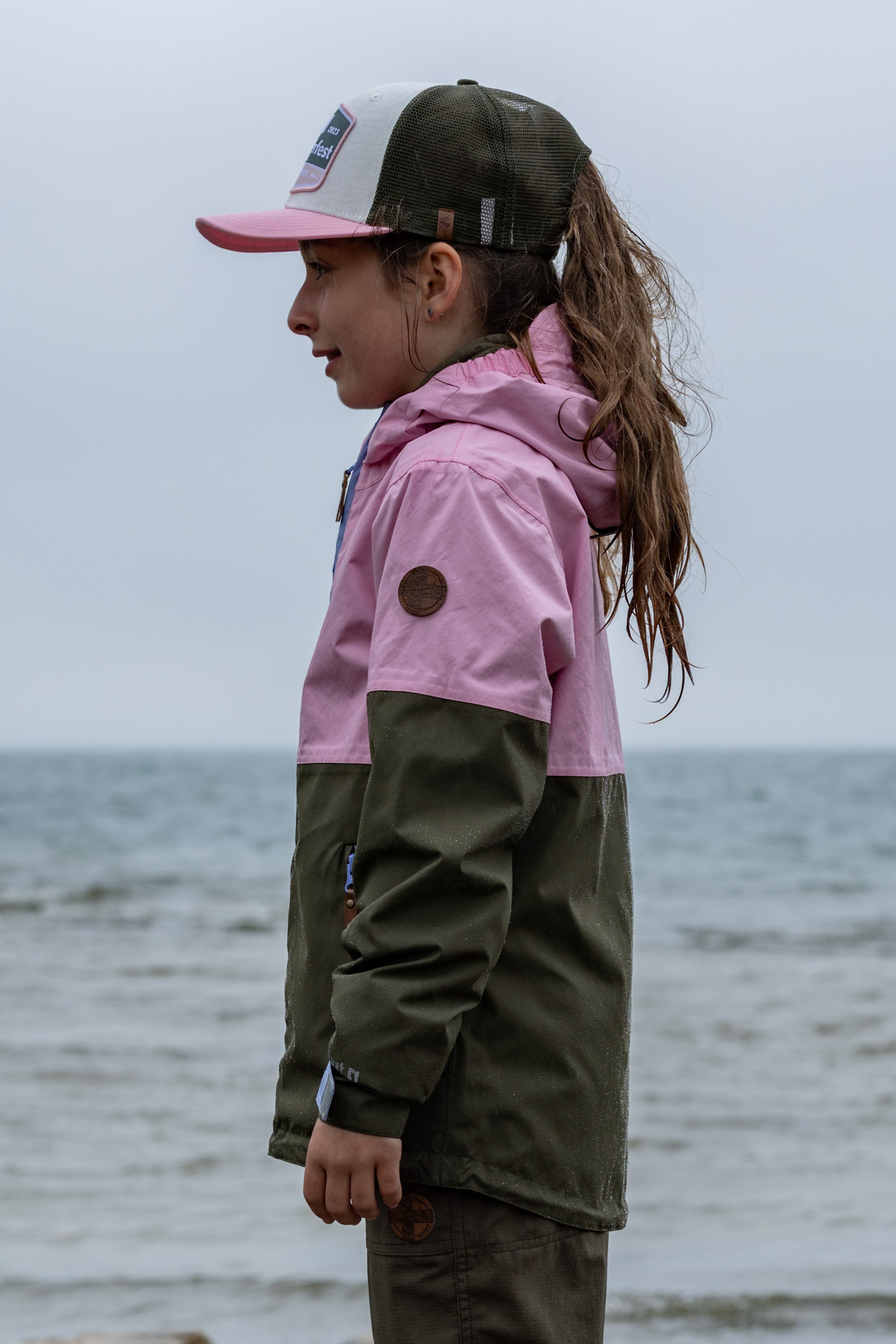 Puck Veste de pluie pour enfants rose