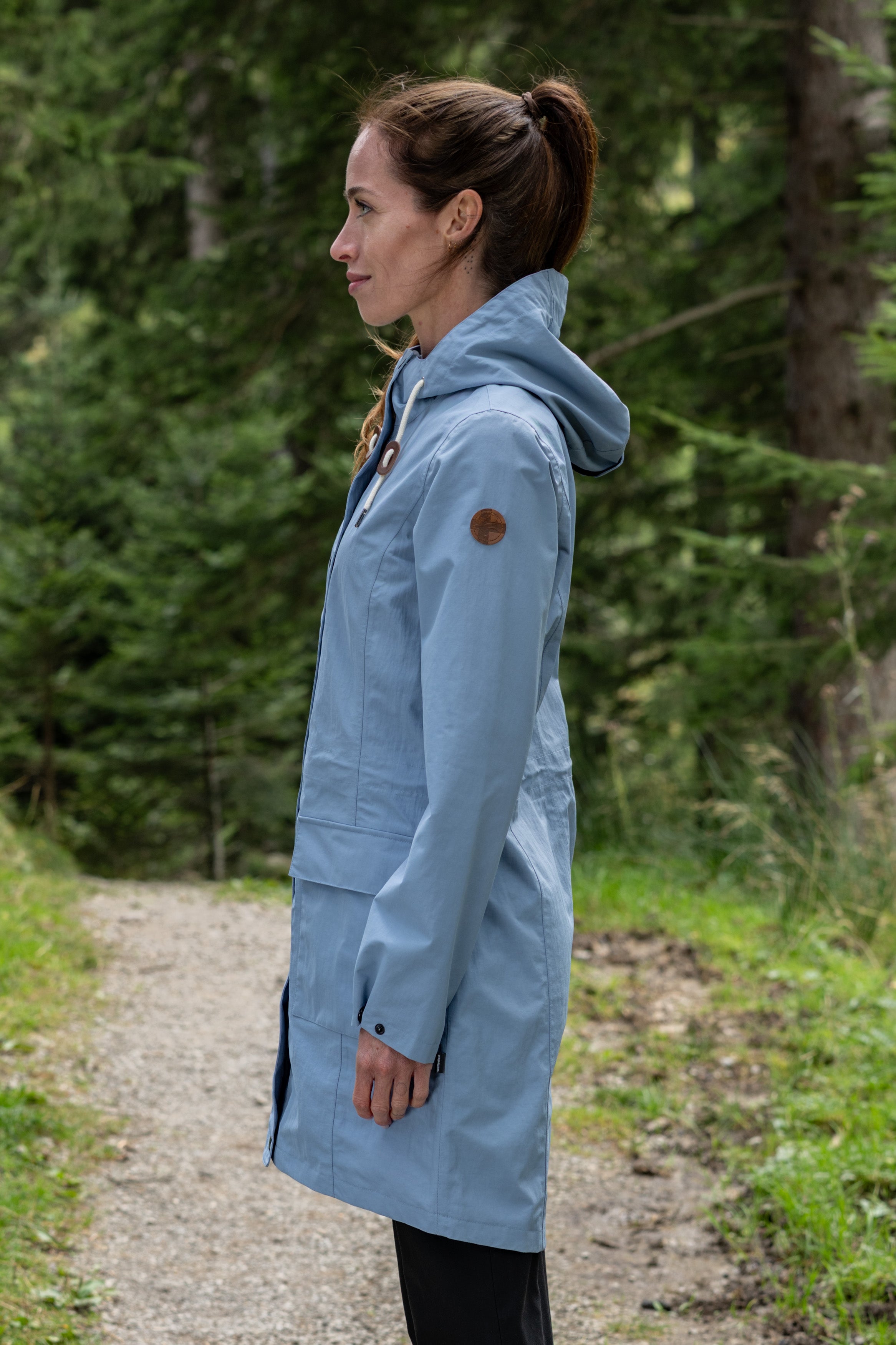 Manteau de pluie pour femme Letti faded denim