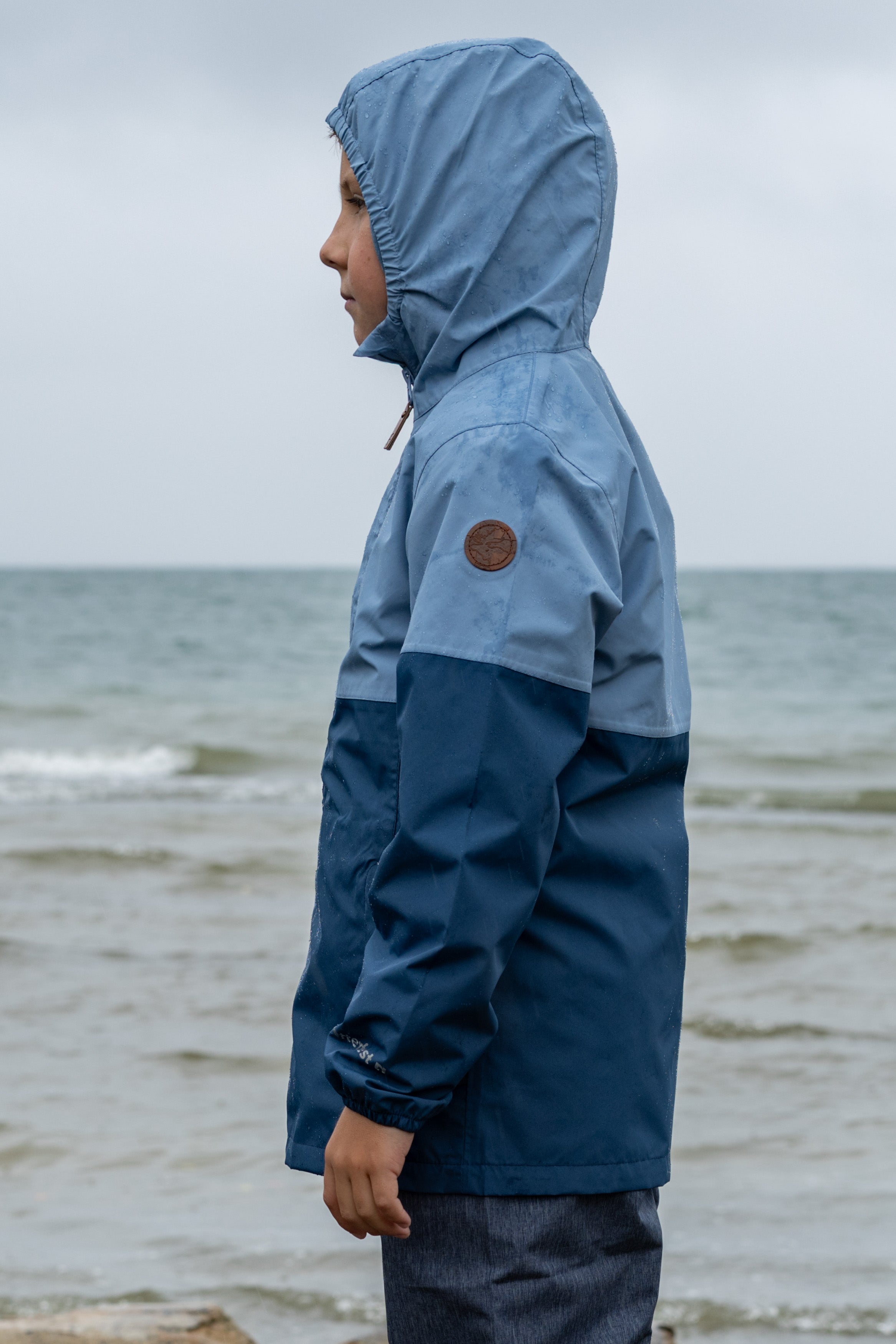 Travellight veste de pluie pour enfants faded denim