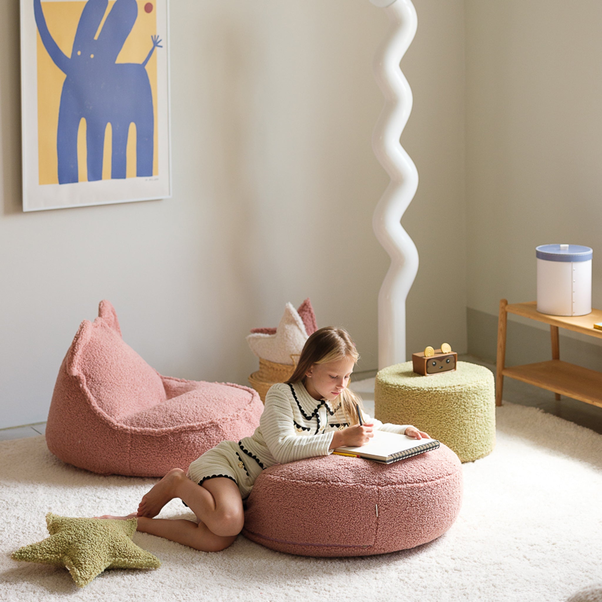 Wigiwama Bear Beanbag Guava Pink