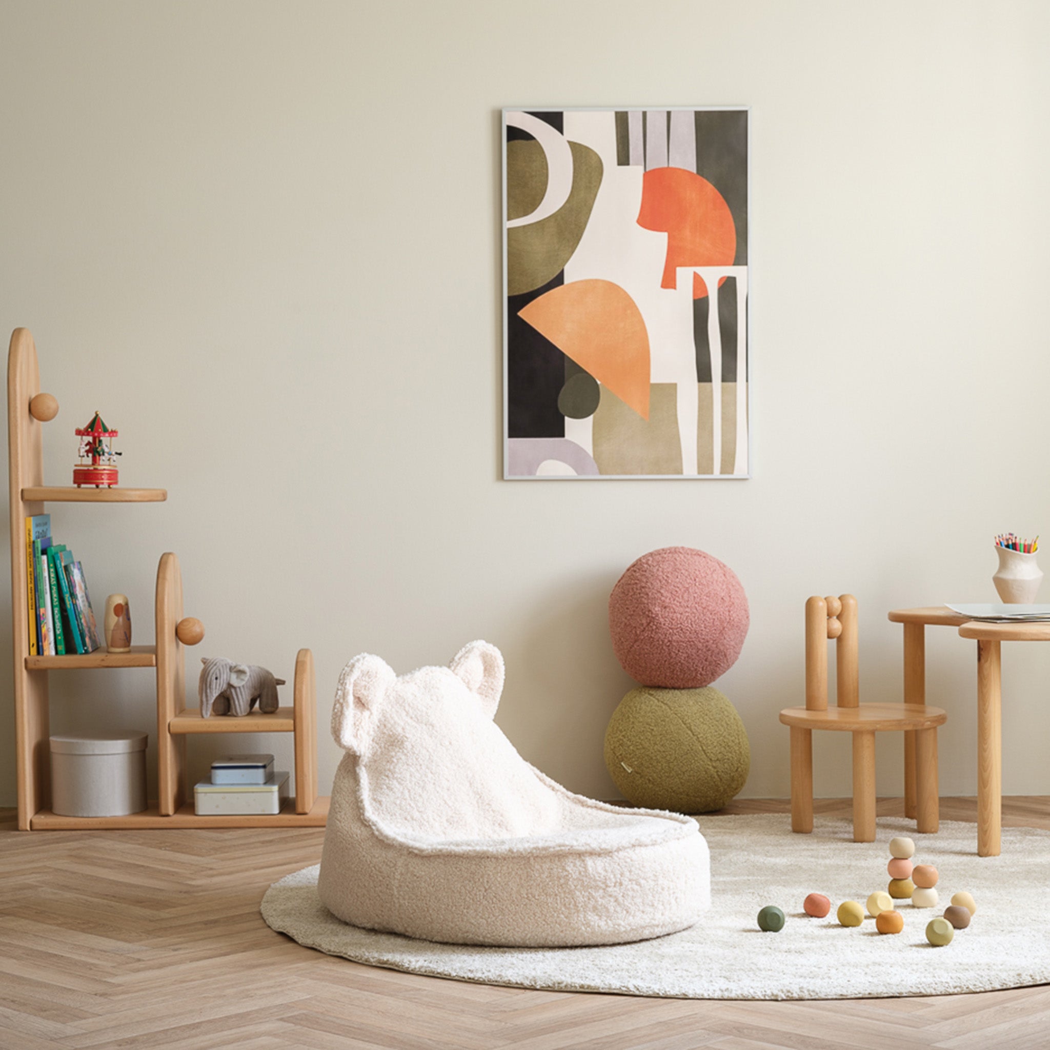 Wigiwama Bear Beanbag Cream White
