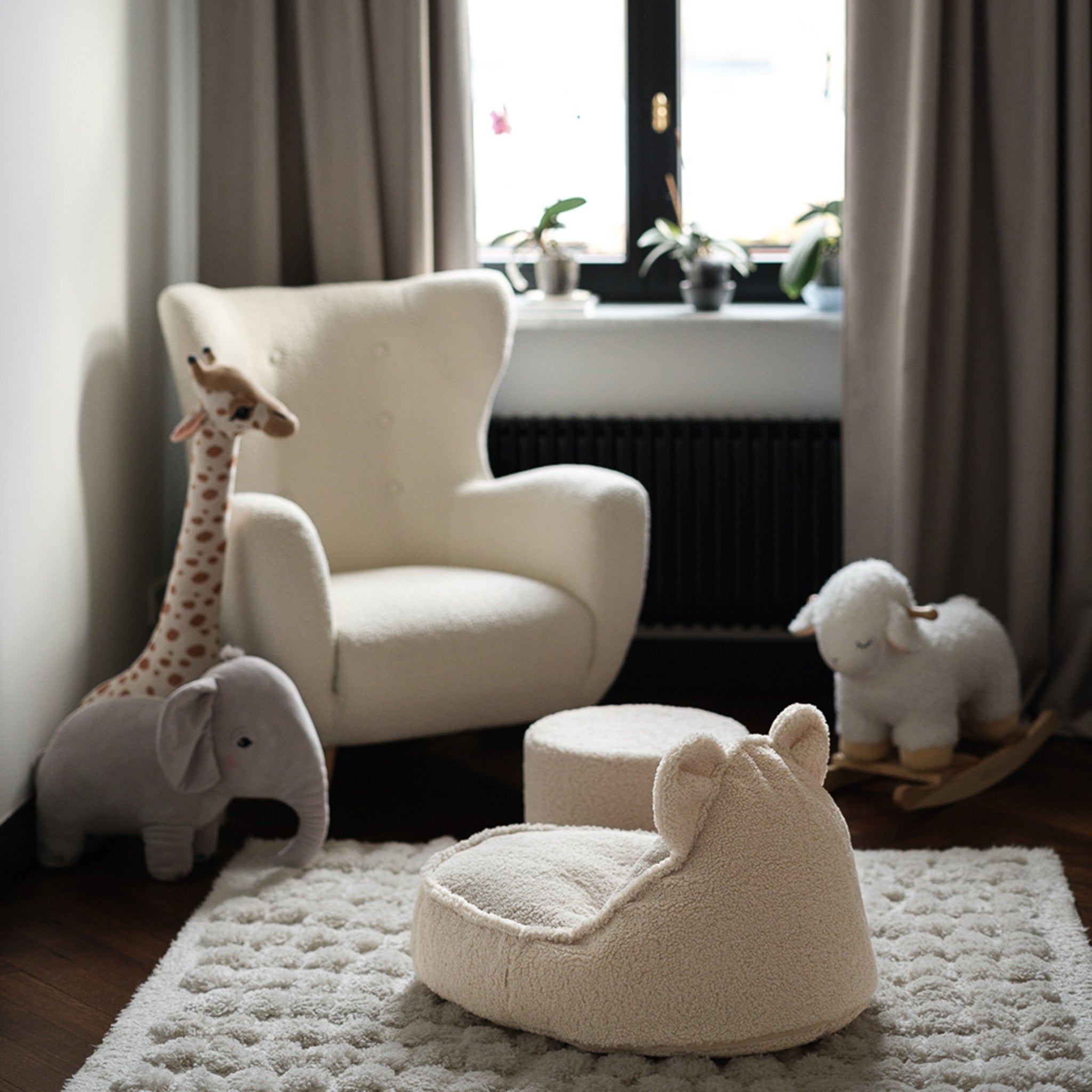 Wigiwama Bear Beanbag Cream White