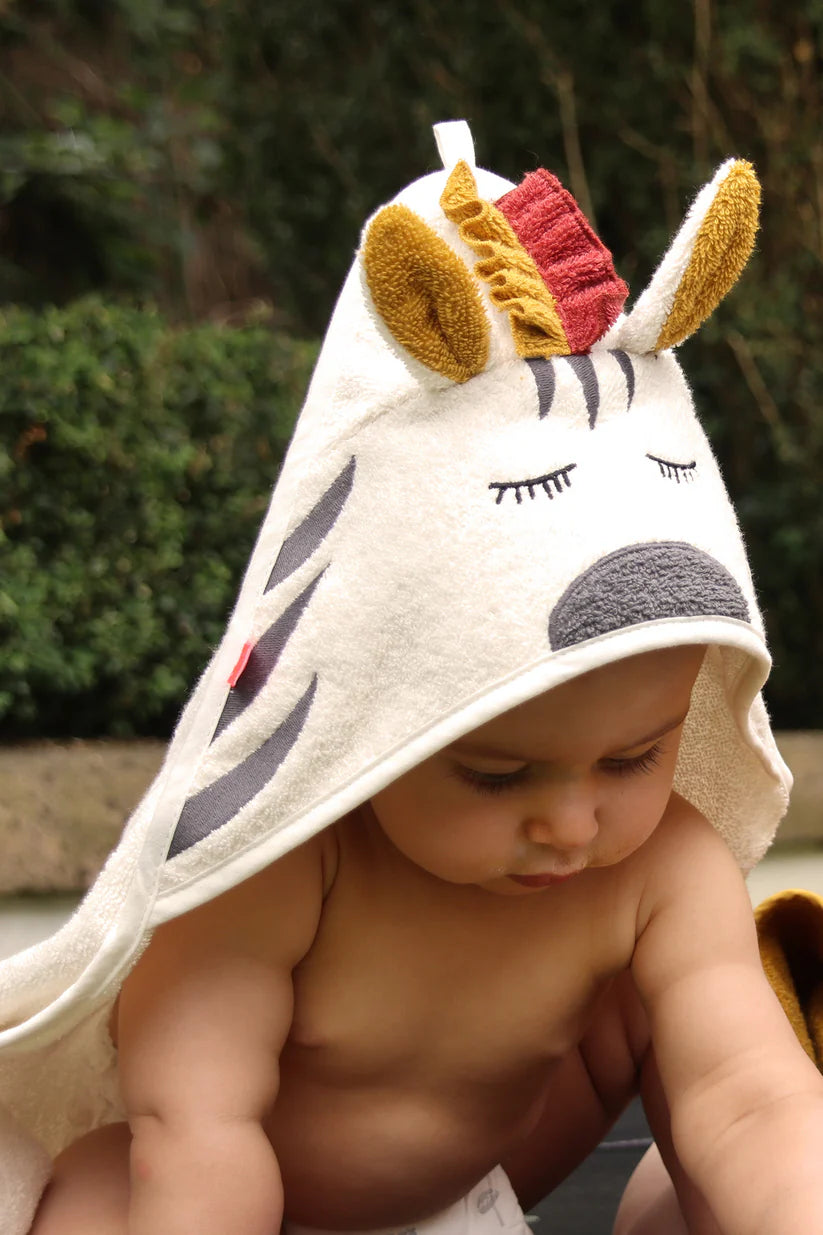 Kapuzenhandtuch Zebra