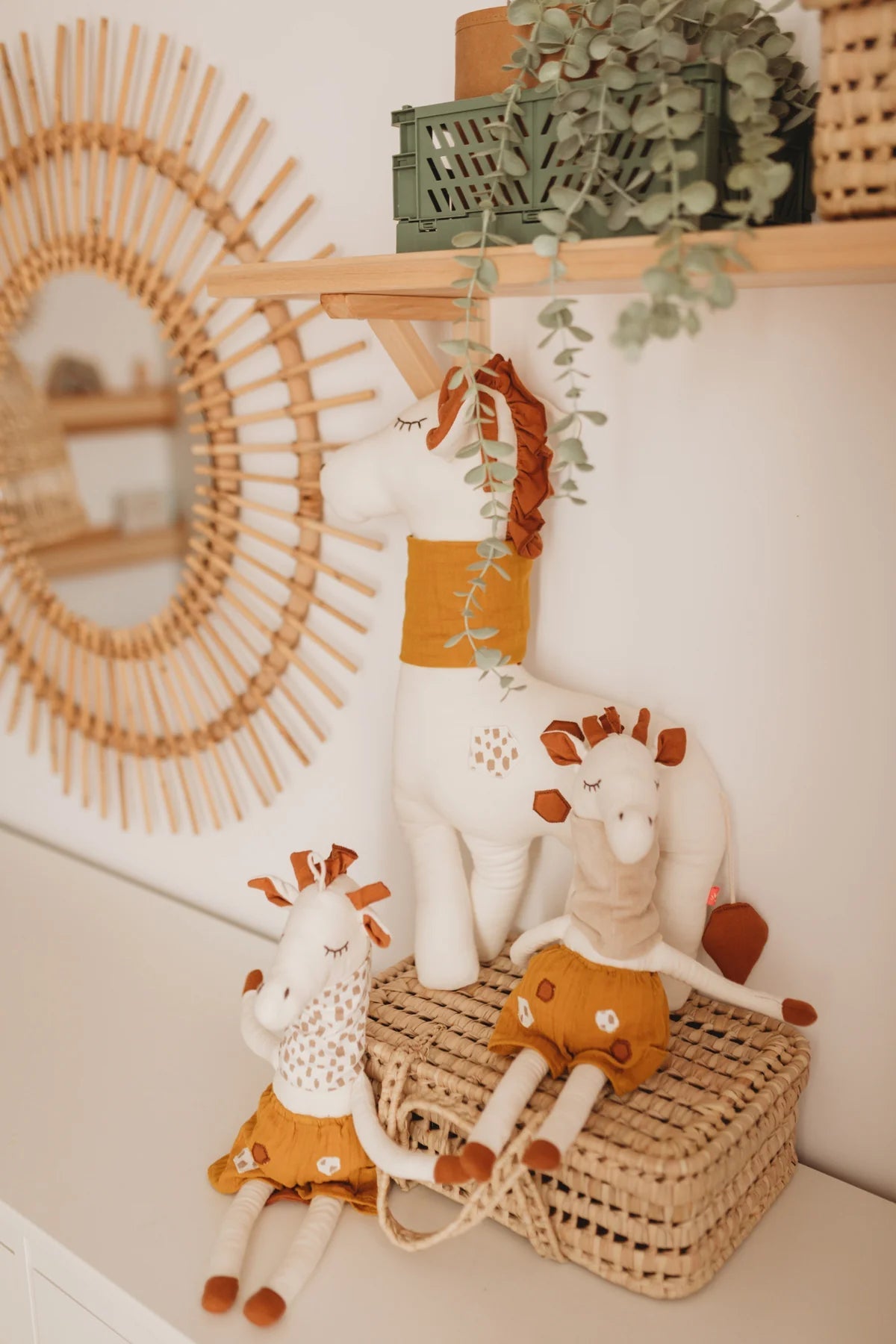 Small woven suitcase