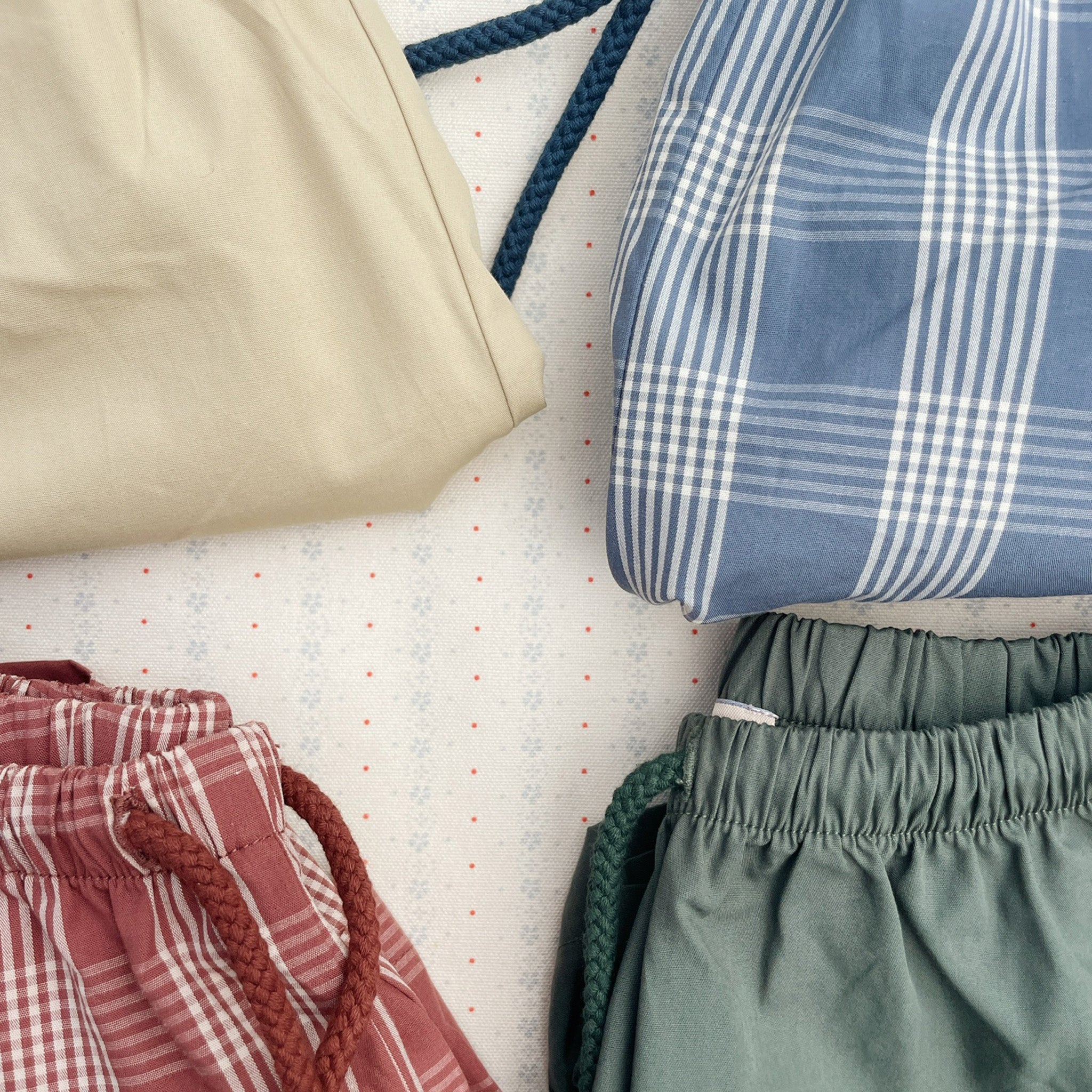 2-pack shorts Verne Flint Check Cilantro