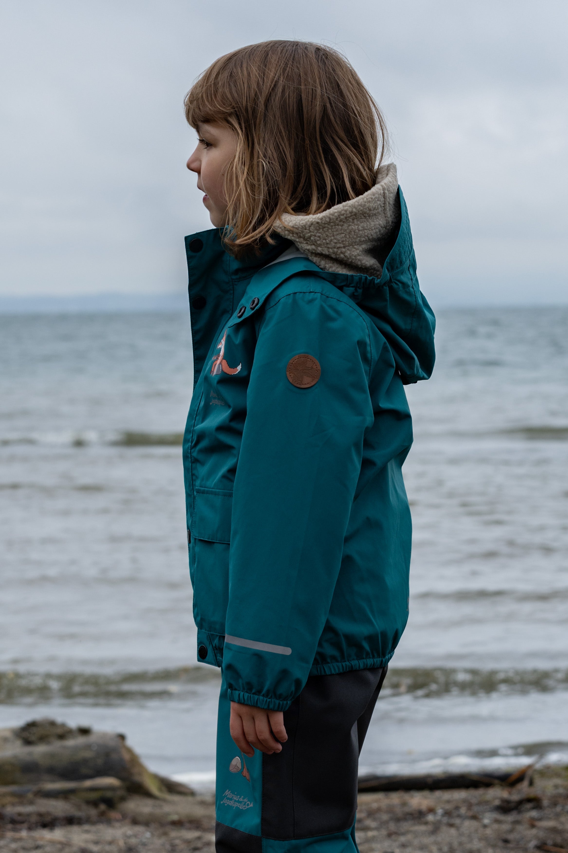 Marius Veste de pluie pour enfants shaded spruce