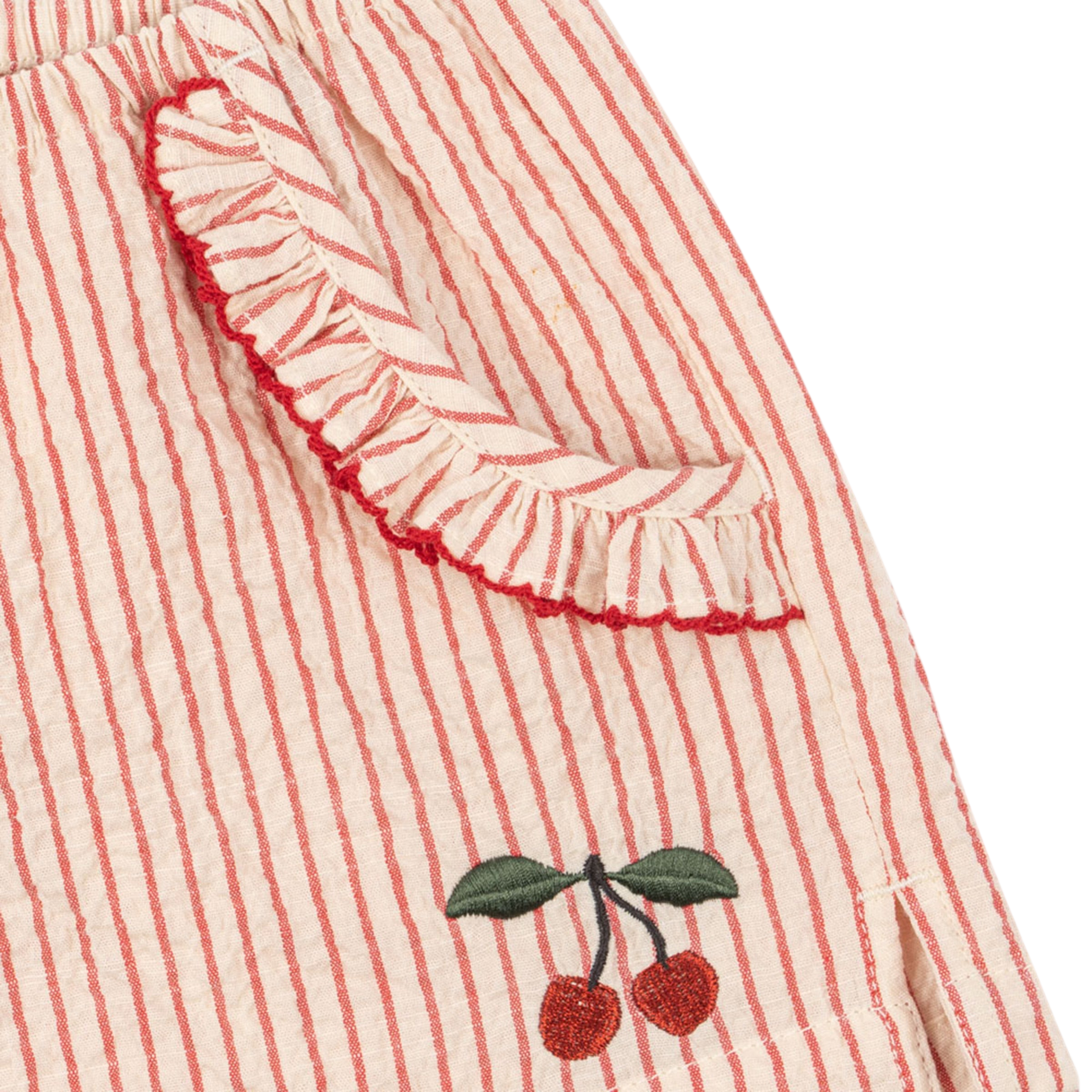 ELLIE FRILL SHORT GOTS AMOUR STRIPE