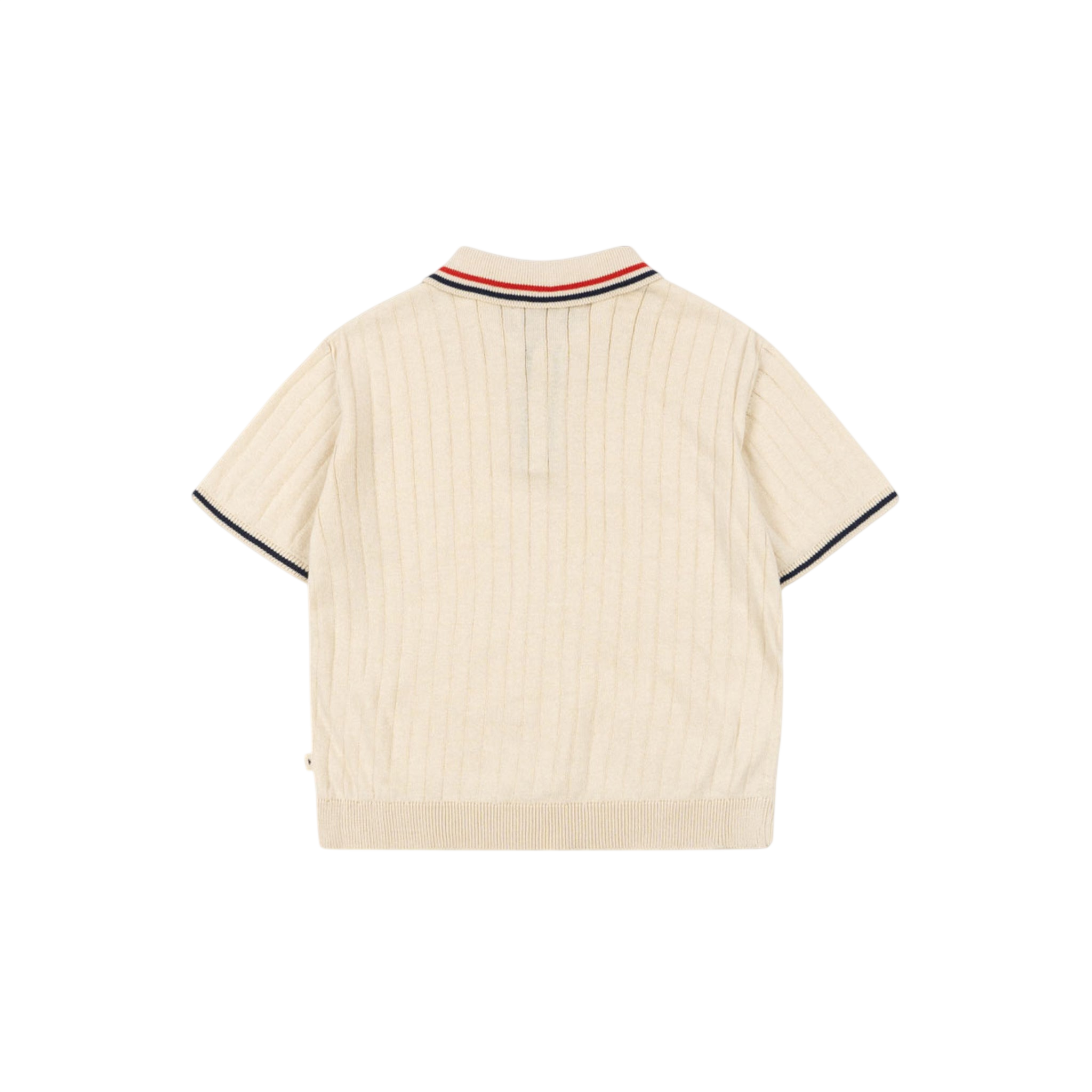 MIO KNIT POLO GOTS ALMOND MILK