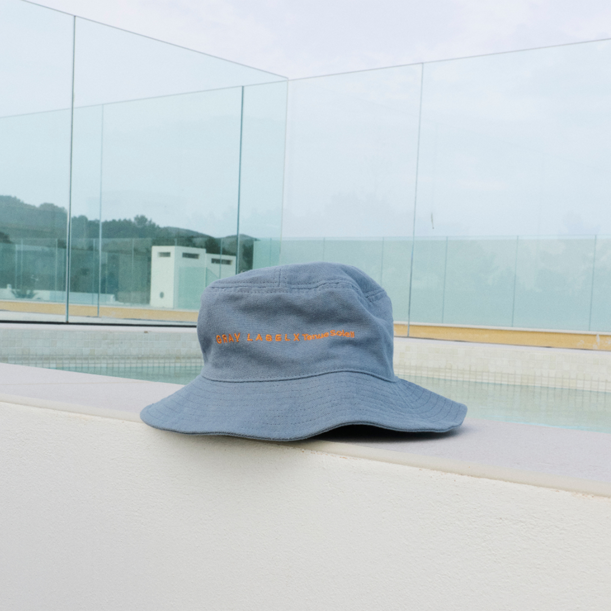 Chapeau de soleil GL x TS Bucket GOTS Stone Grey