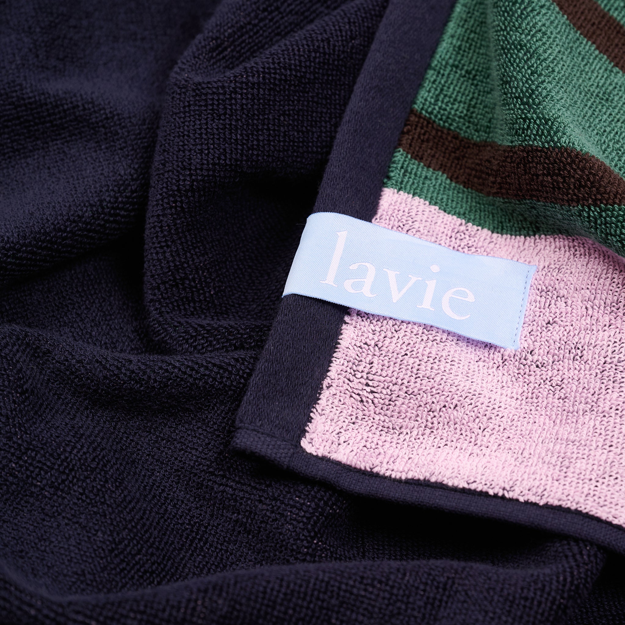 Ada pink/jade/indigo beach towel