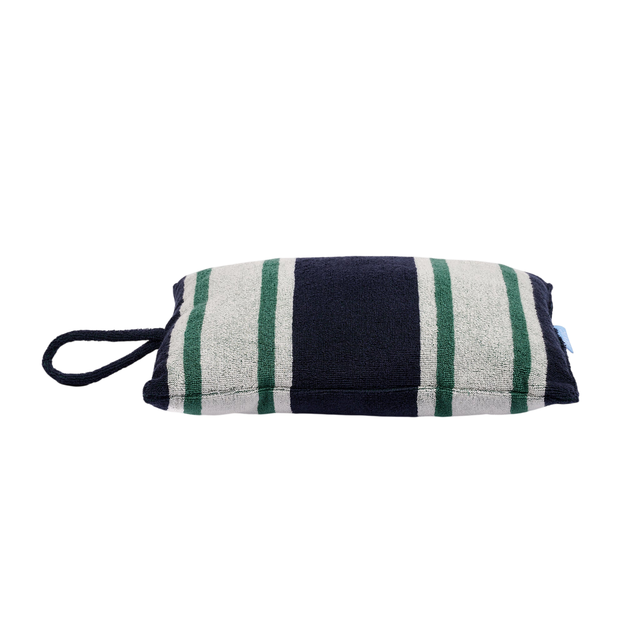 Coussin décoratif Ada indigo/jade/undyed