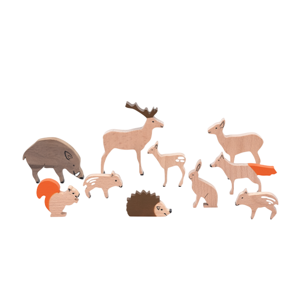 Assortiment d'animaux de la forêt
