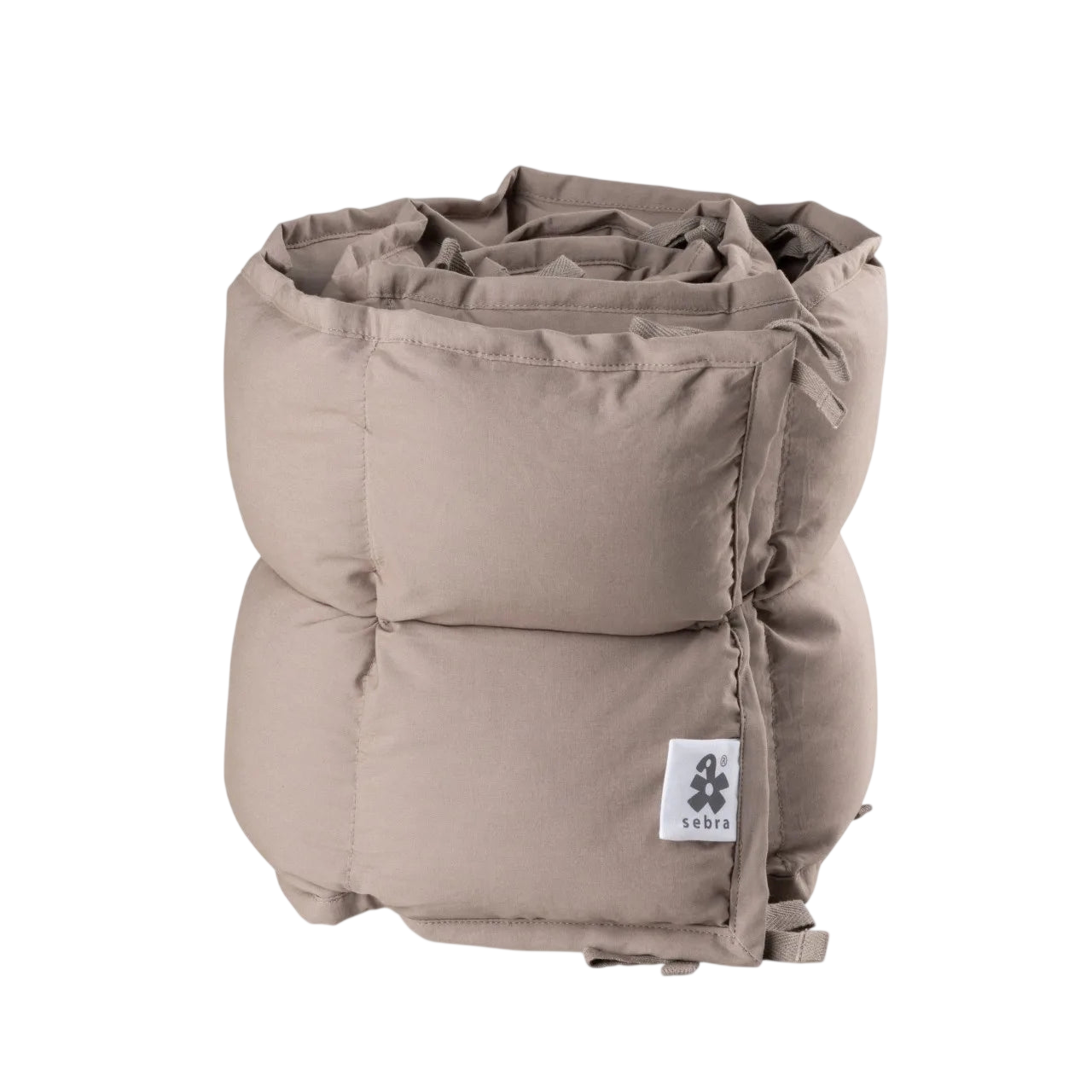 Half-length cot bumper, kapok, plain Jetty Beige