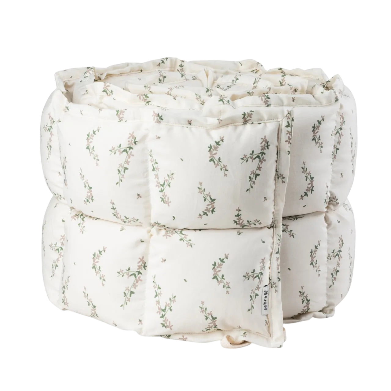 Bed bumper, kapok, Powder Blossom print