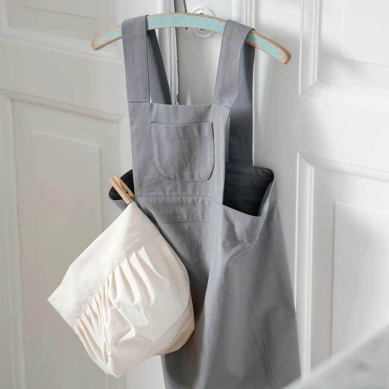 Children's apron & chef's hat Elephant Grey/Classic White