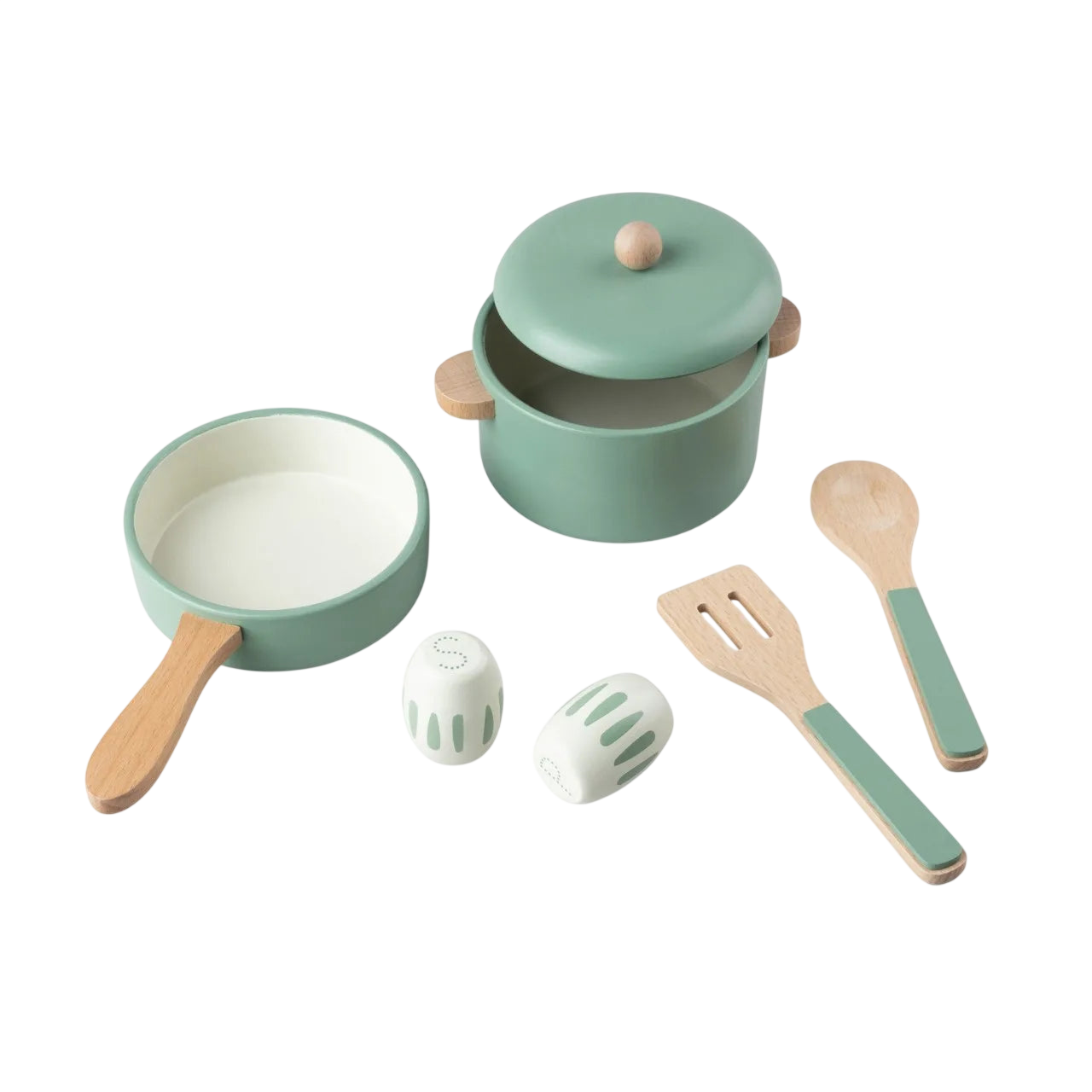 Pot & pan set, wood
