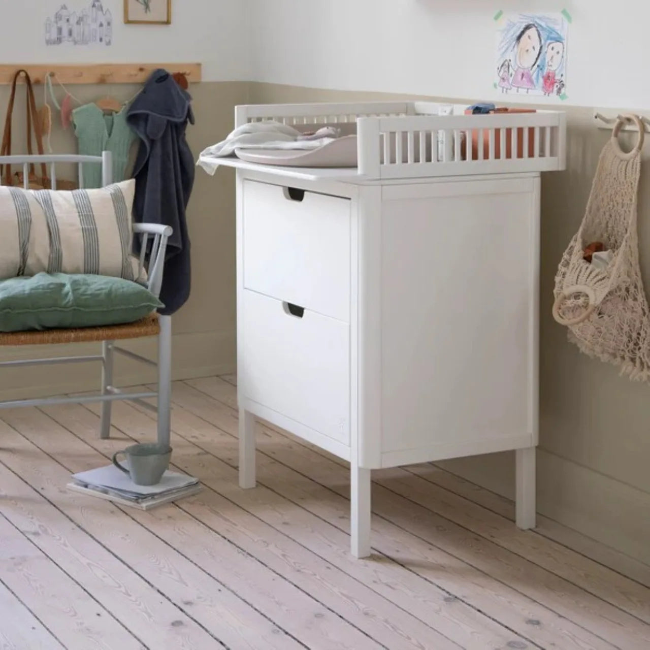 Changing unit with drawers Classic White New