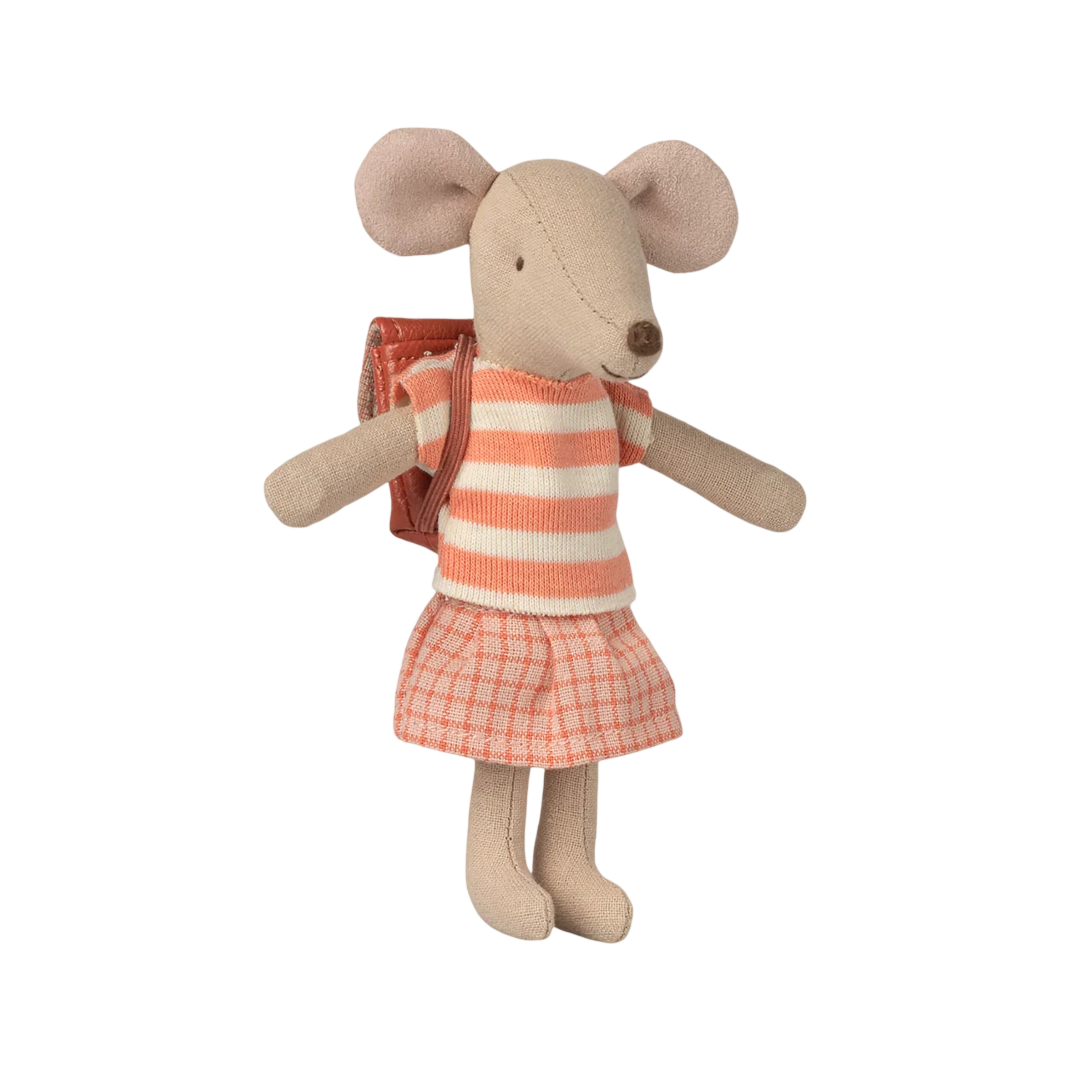 Maileg clothes and bag big sister mouse coral