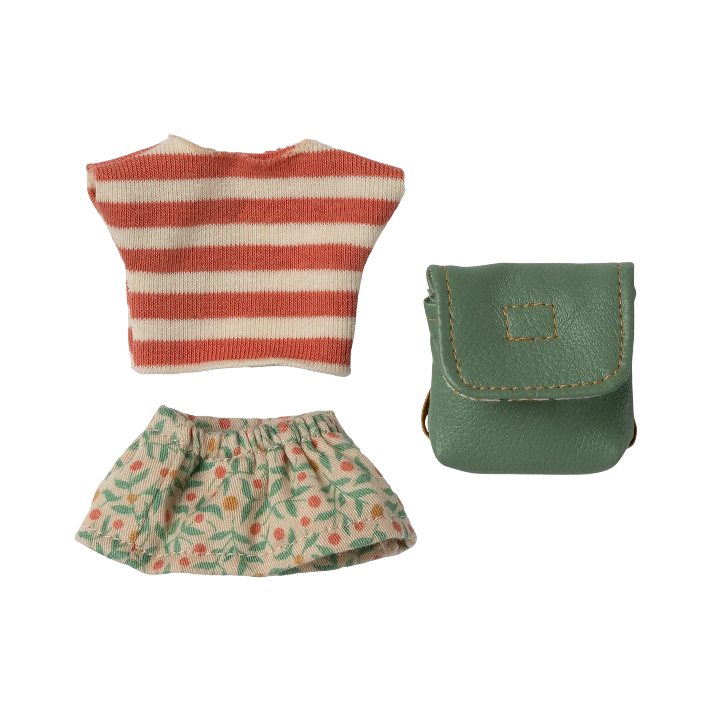Maileg clothes and bag big sister mouse green