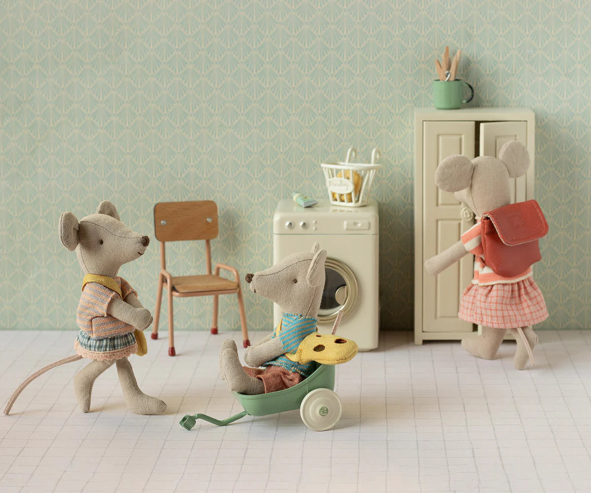 Maileg clothes and bag big sister mouse coral