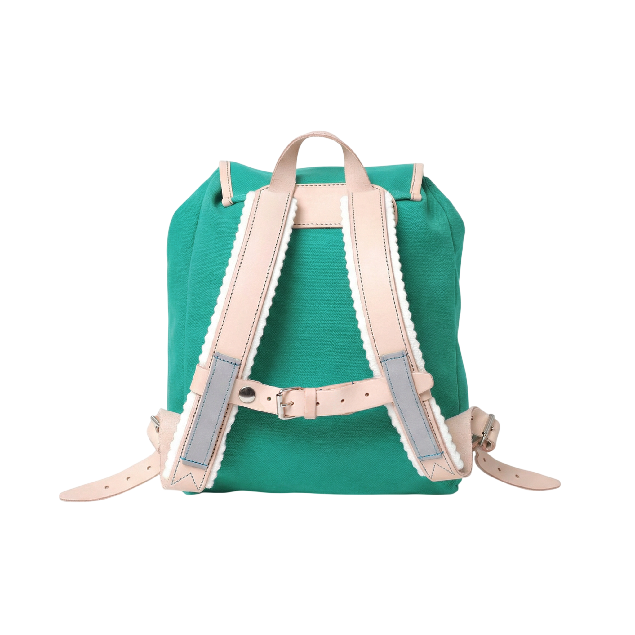 Children's backpack Georgie emerald / leather nature