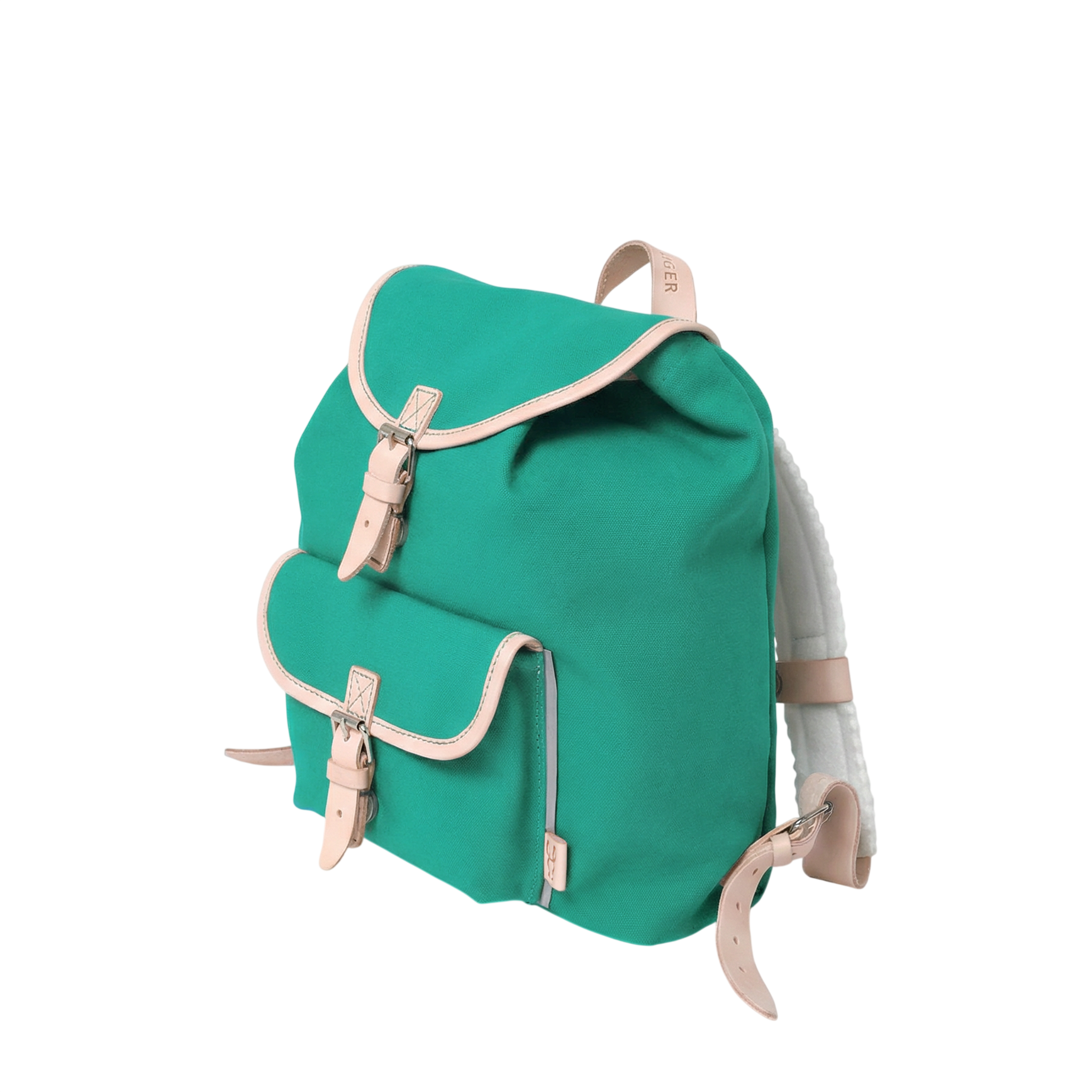 Children's backpack Georgie emerald / leather nature