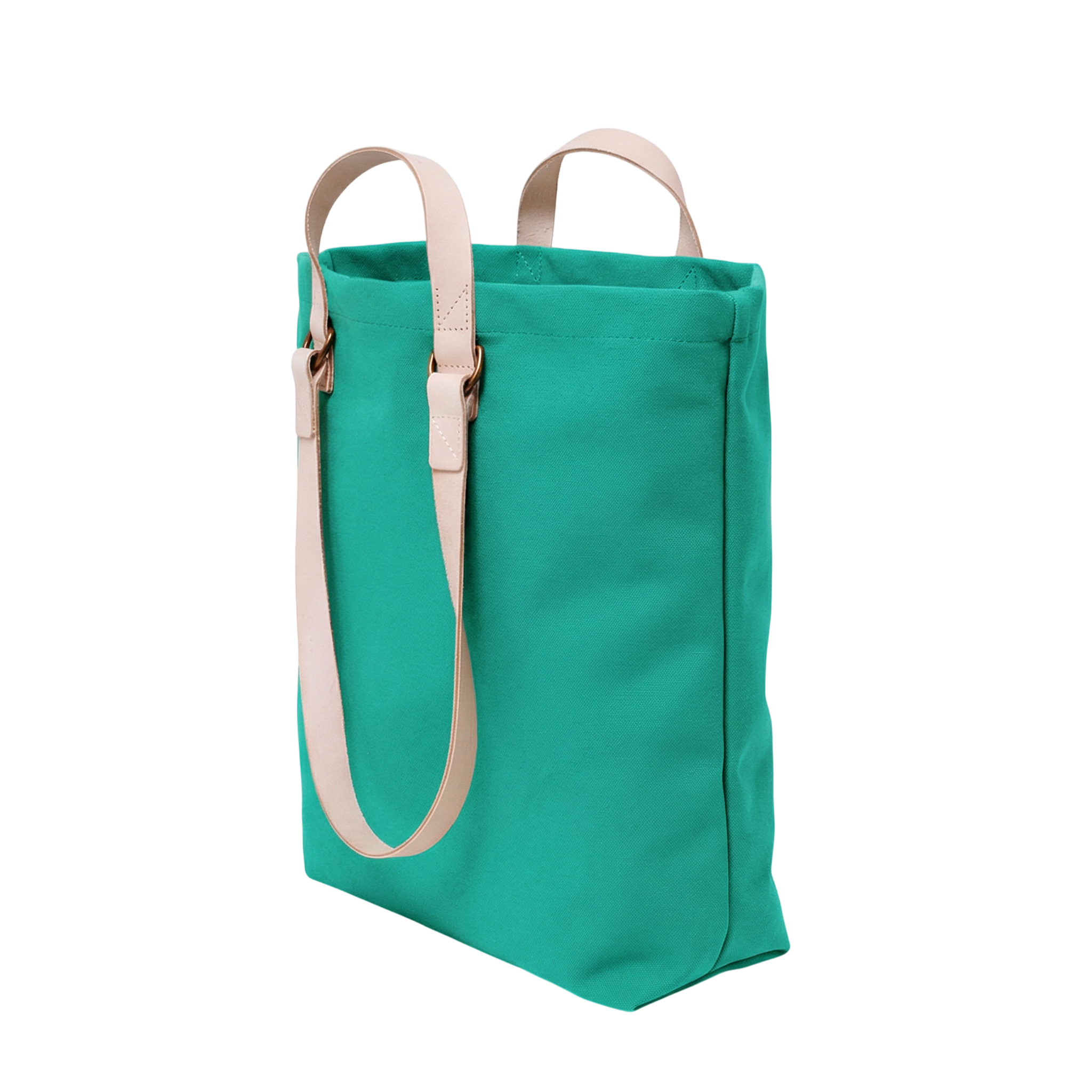 Shopper Sam Smaragd Leder Natur