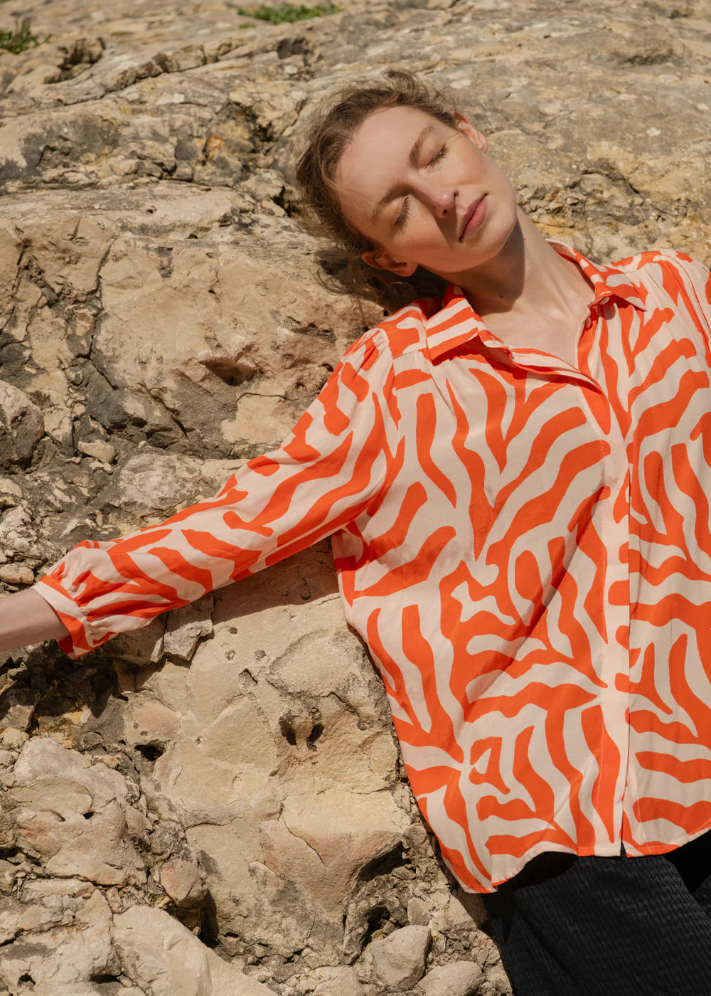 Adult Bluse French PALM SPRITZ