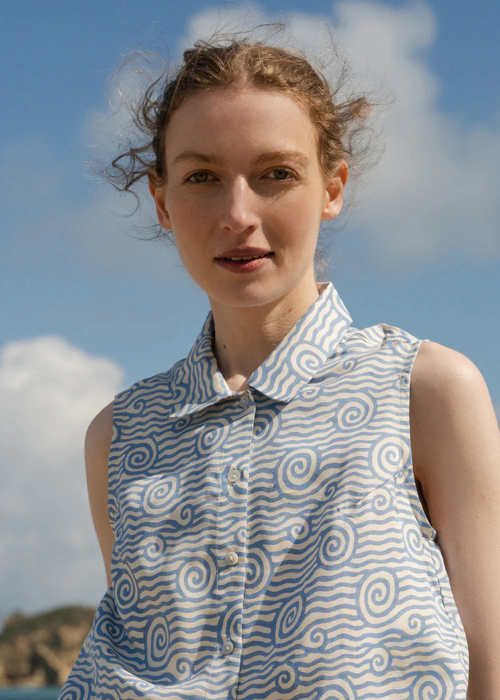 Adult Pluma Blouse SWIRLEY WAVE