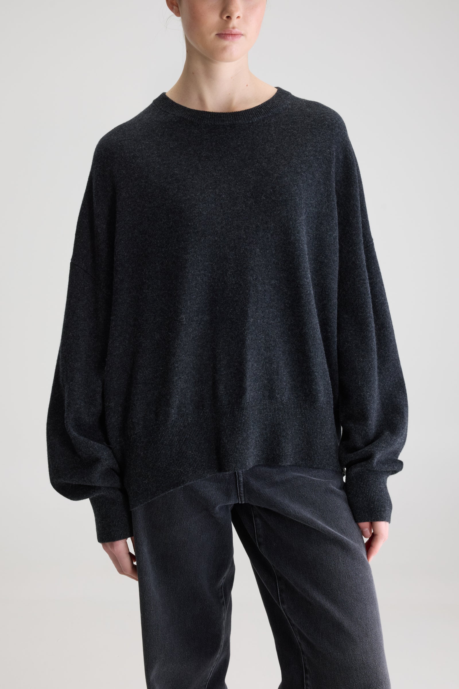 Adult Wollpullover Sonon Kaschmir Anthracite