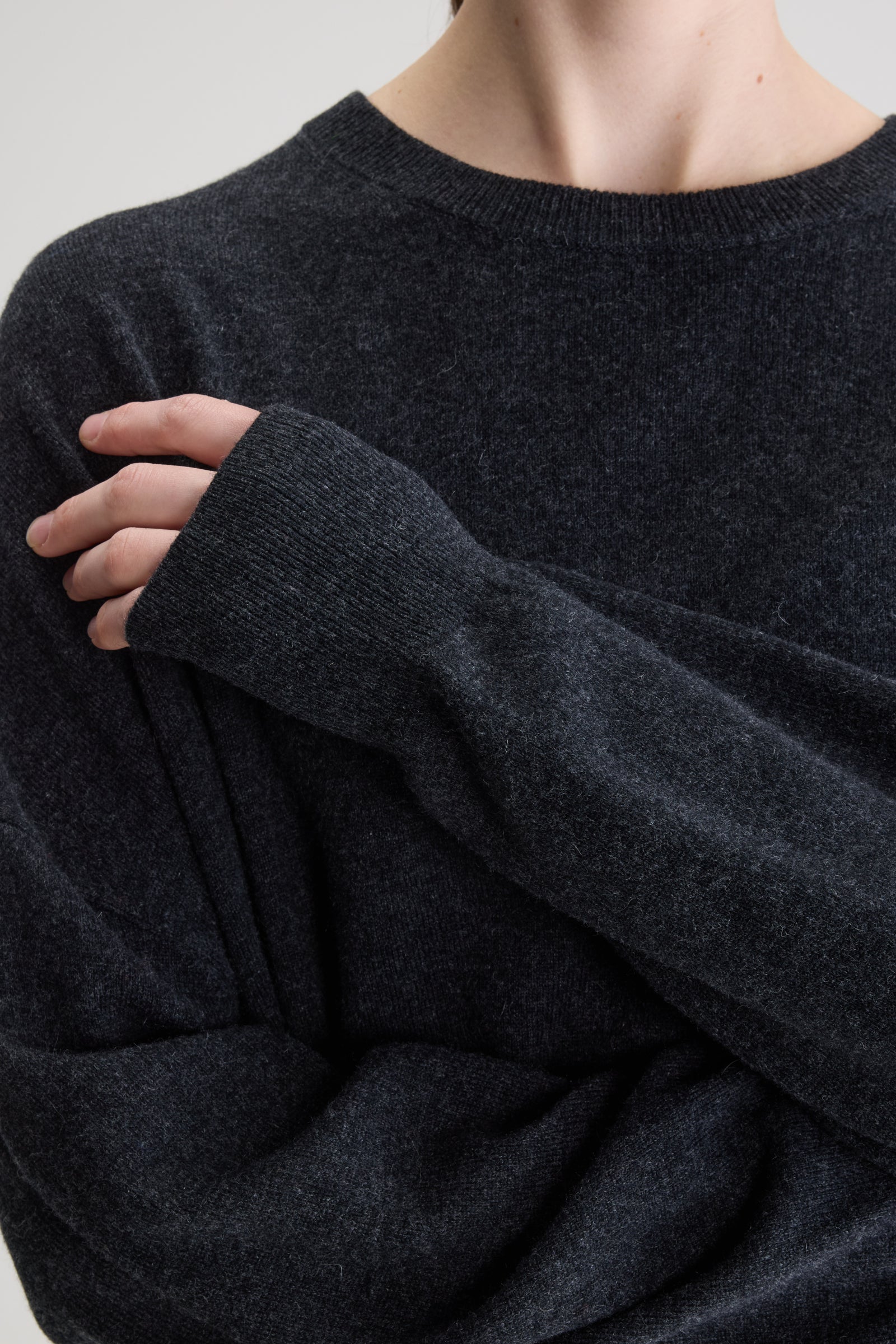 Adult Wollpullover Sonon Kaschmir Anthracite