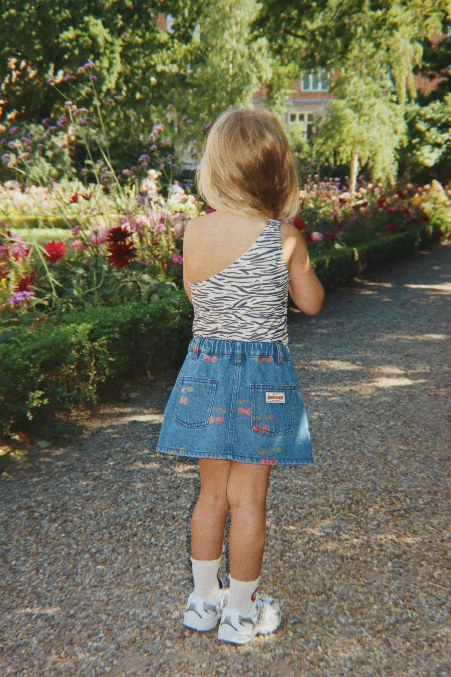 MAGOT JUPE IMPRIMÉE GOTS MA GRANDE CERISE DENIM