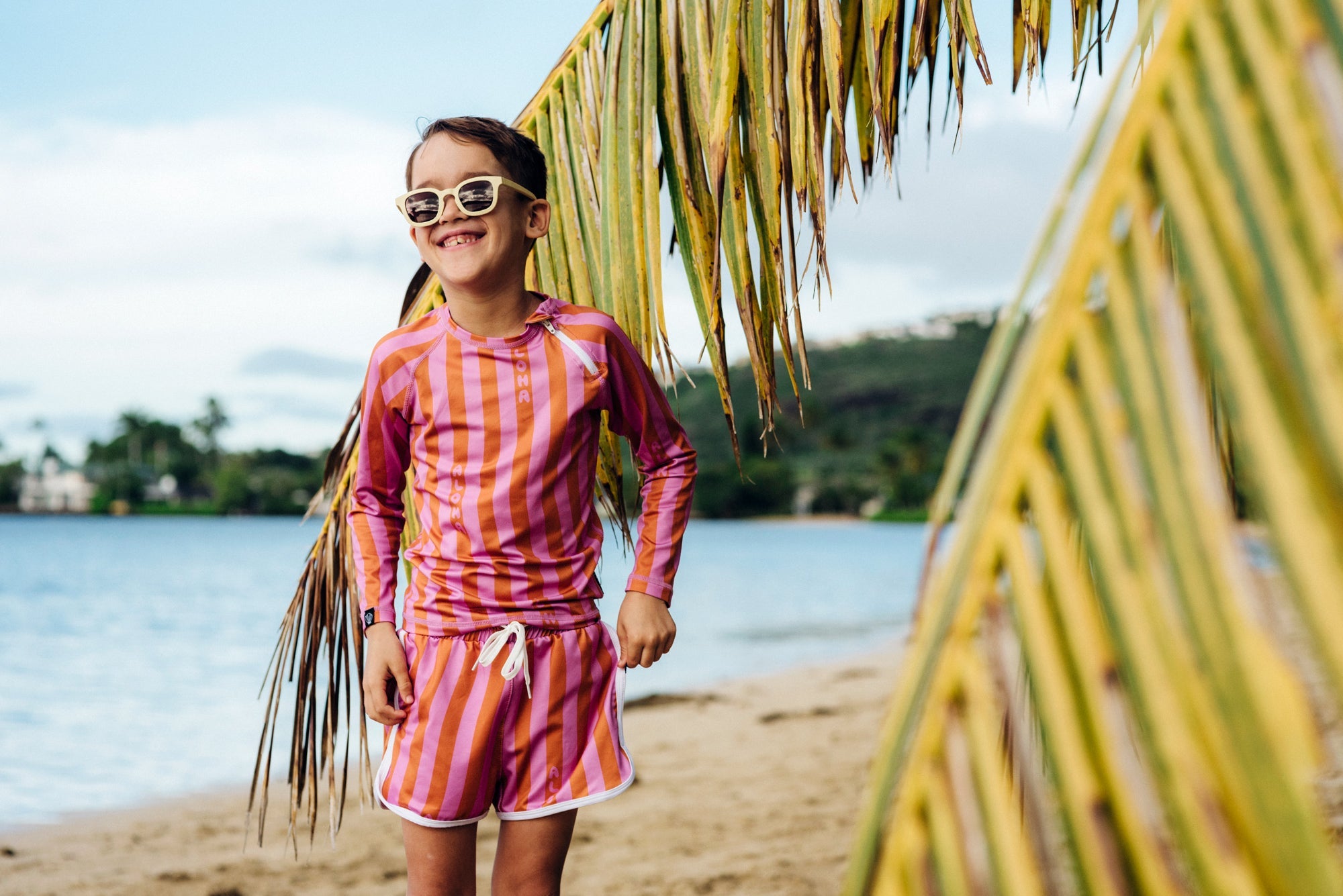 Swimming trunks UPF 50+ Aloha Stripes