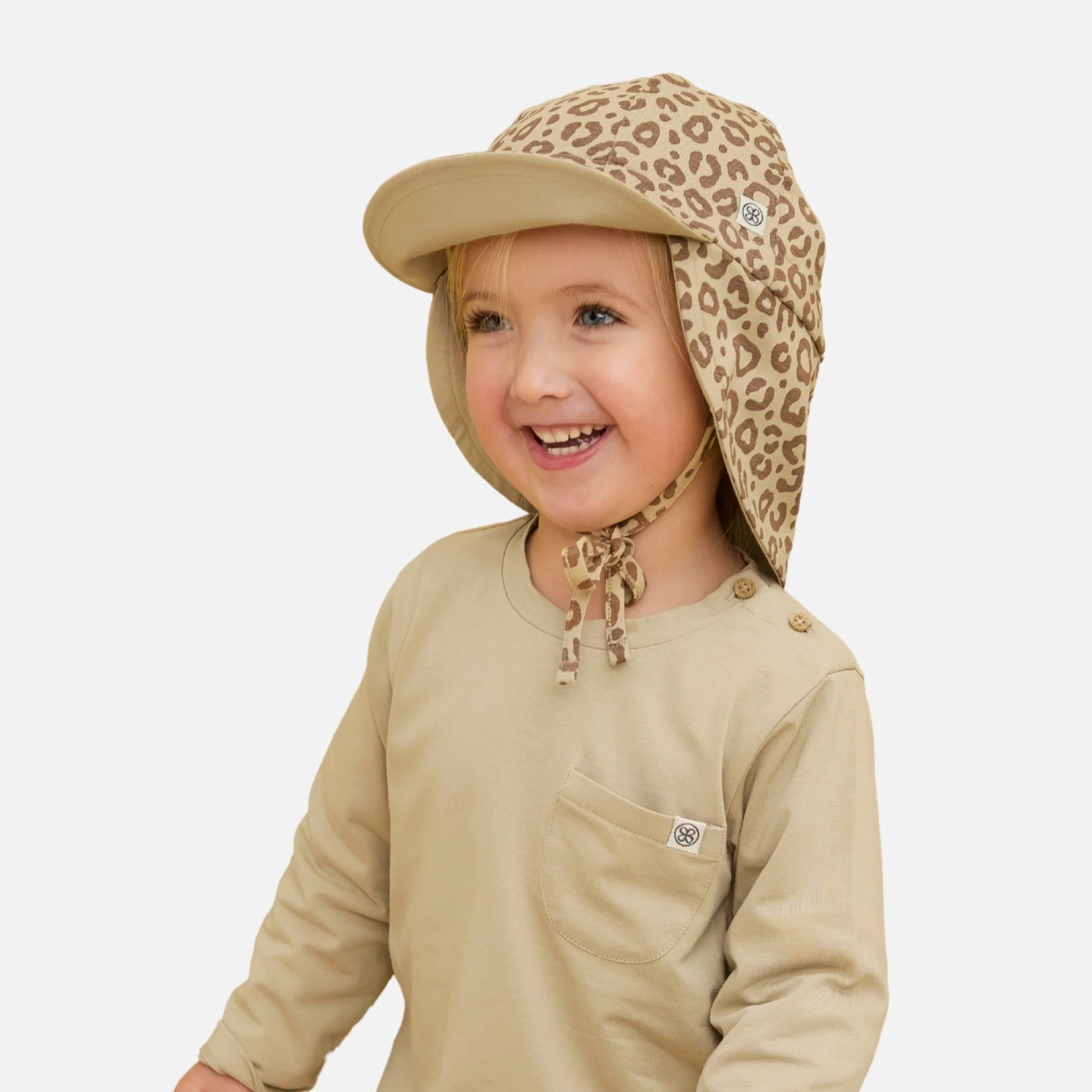 Baby sun hat UVP 50+ Leopard Brown/Sandy Beach