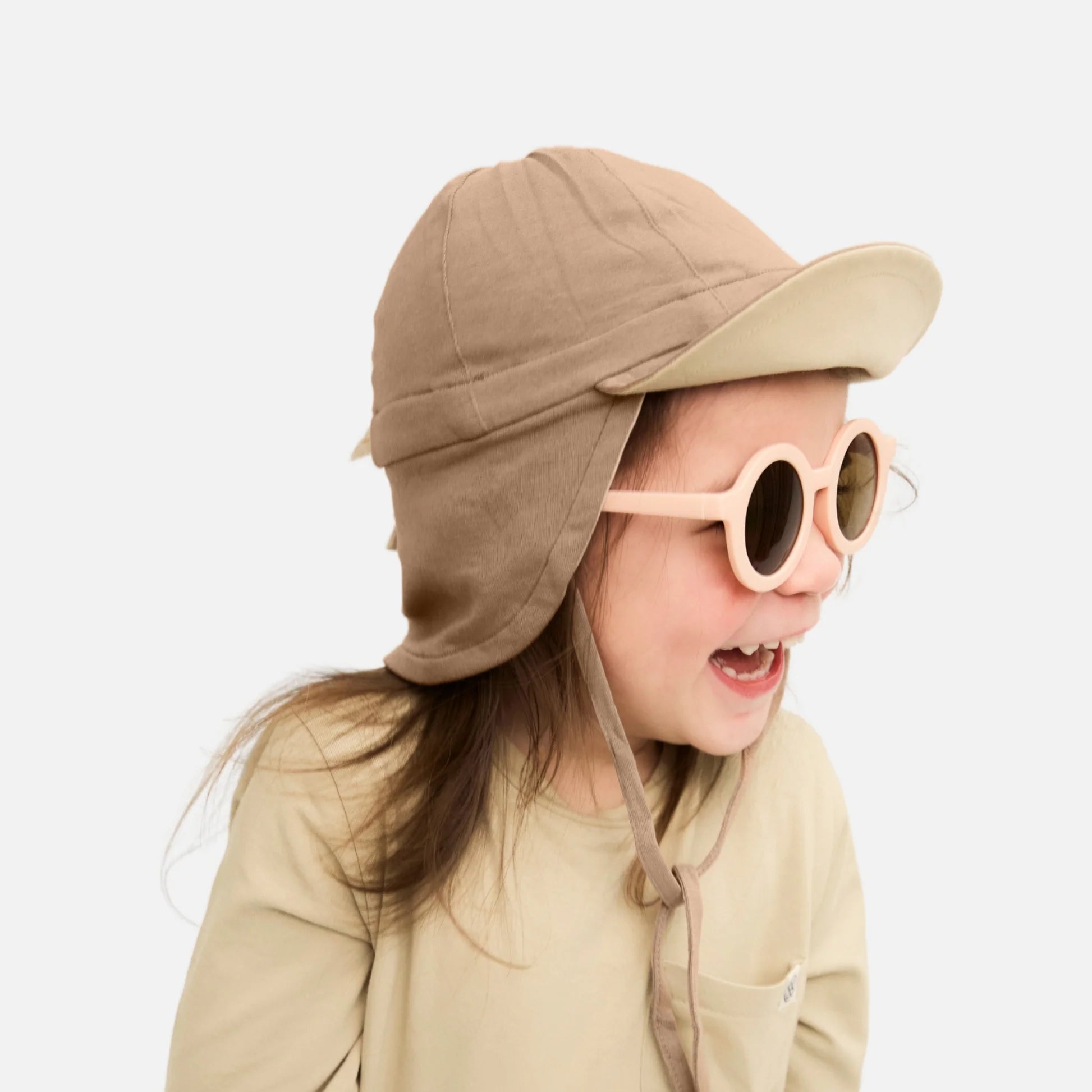 Chapeau de soleil pour bébé UVP 50+ Peanut Brown Sandy Beach