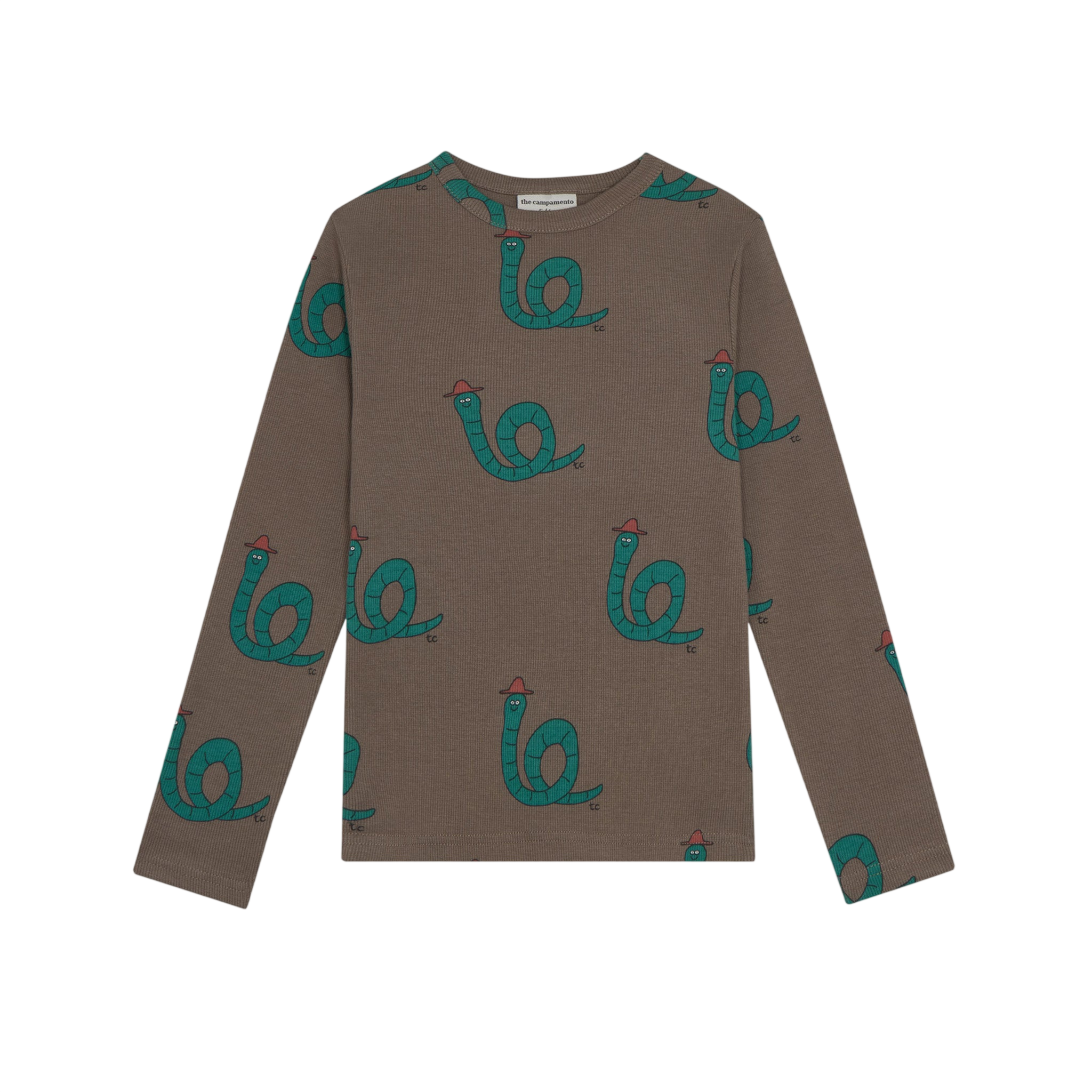 Langarmshirt Gentleman Allover Brown
