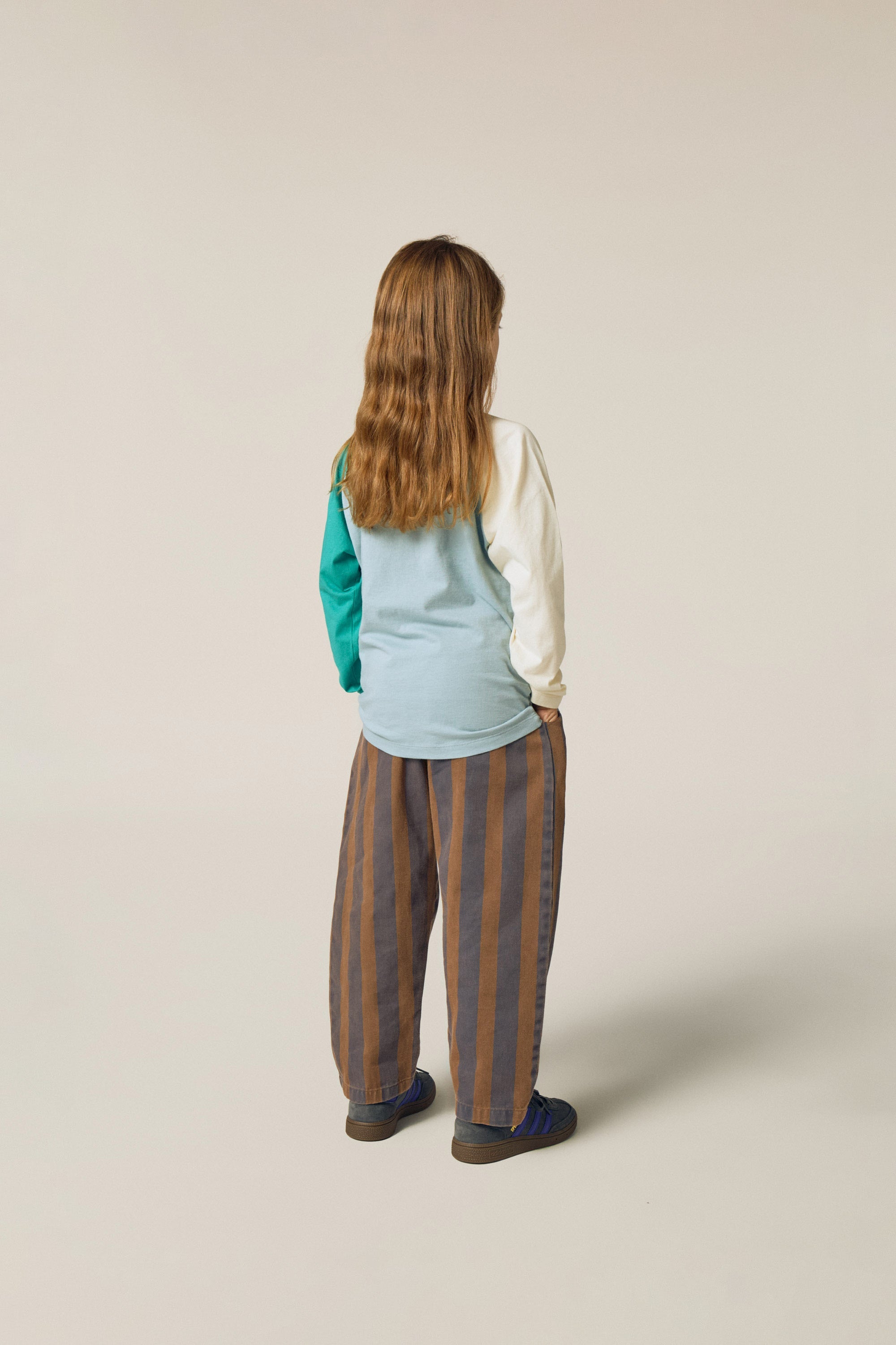 Langarmshirt Light Blue Color Block