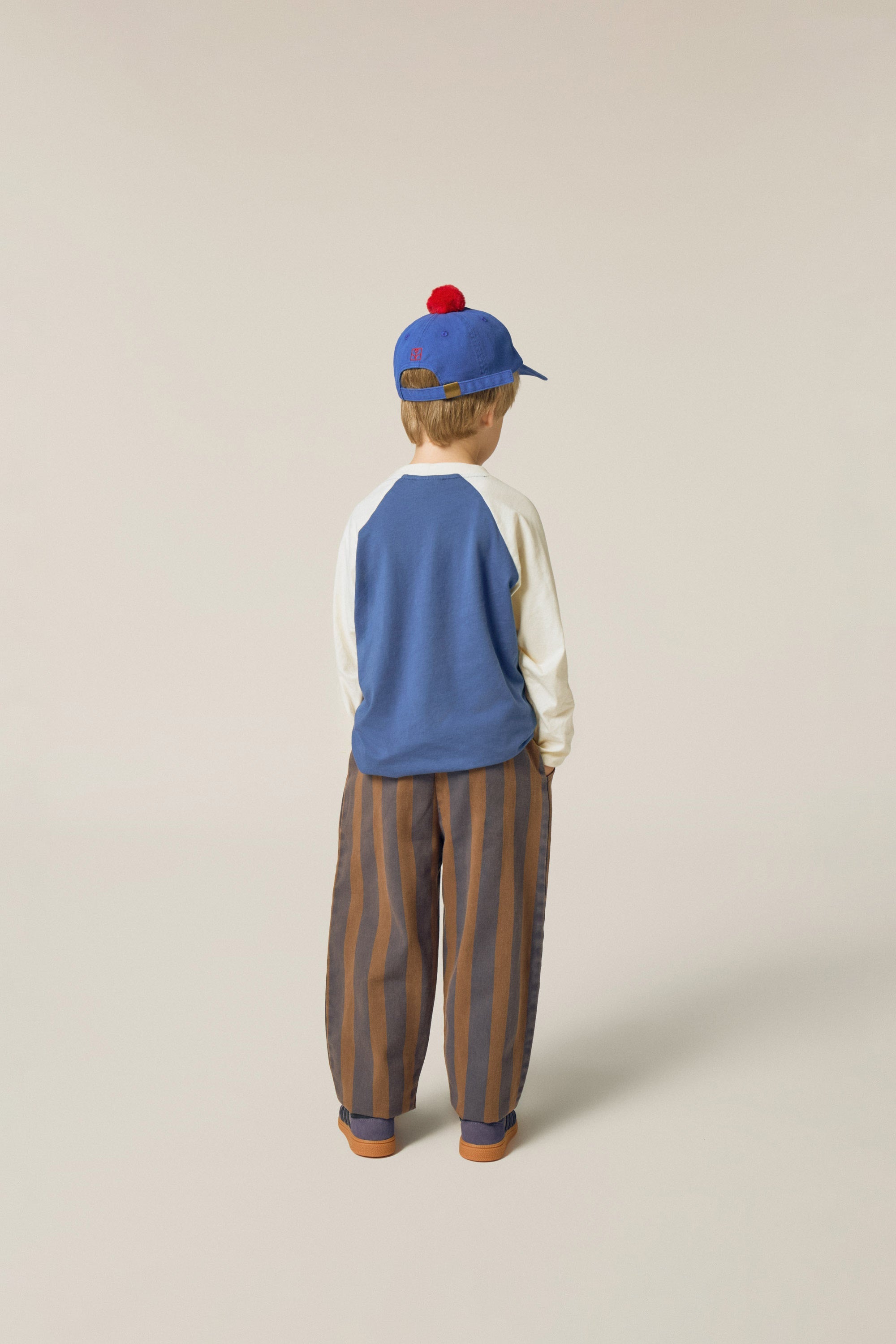 T-shirt à manches longues « Smiling Face Color Block »