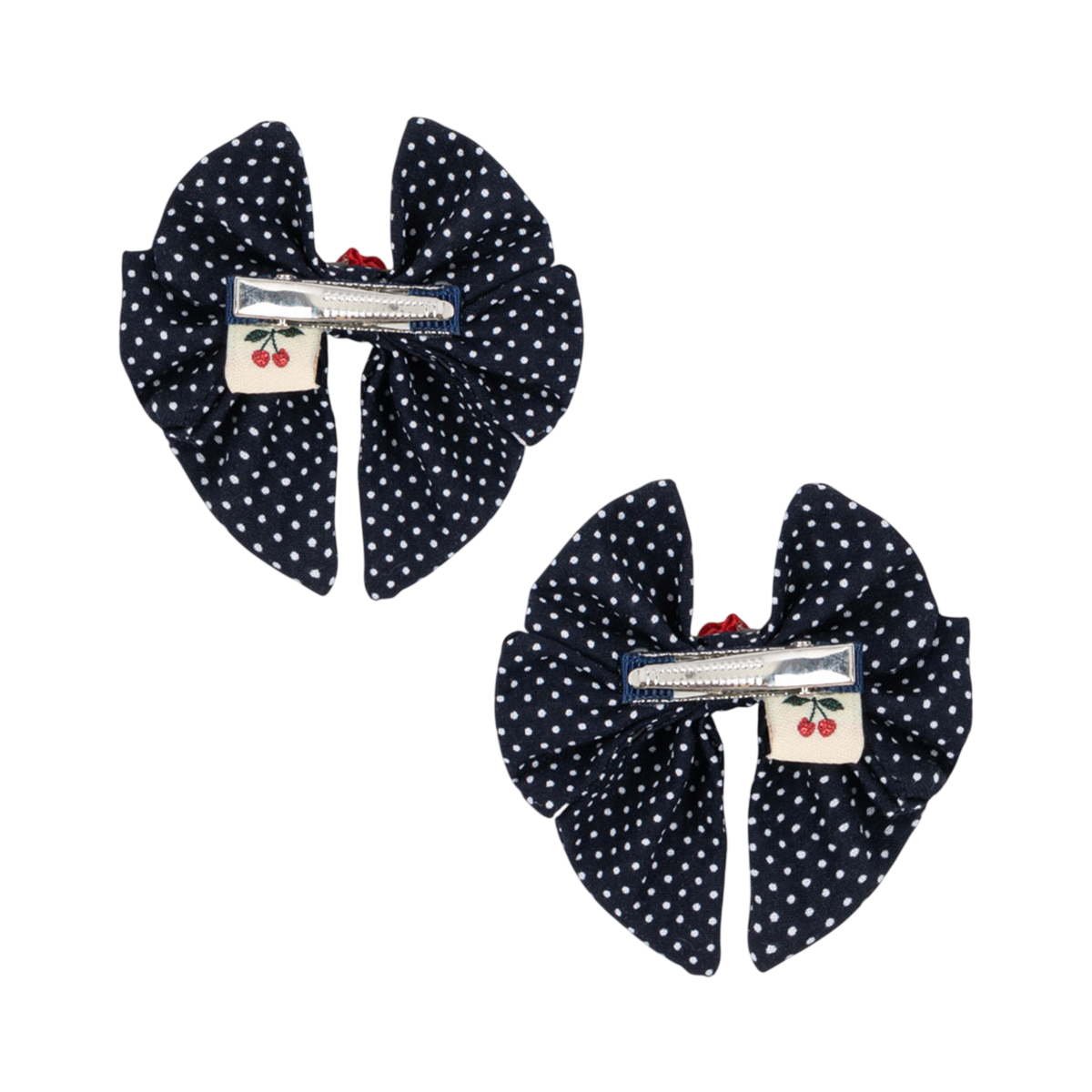 2-Pack Hair Clips: Rose Rouge, Bow, Dot, Nuit