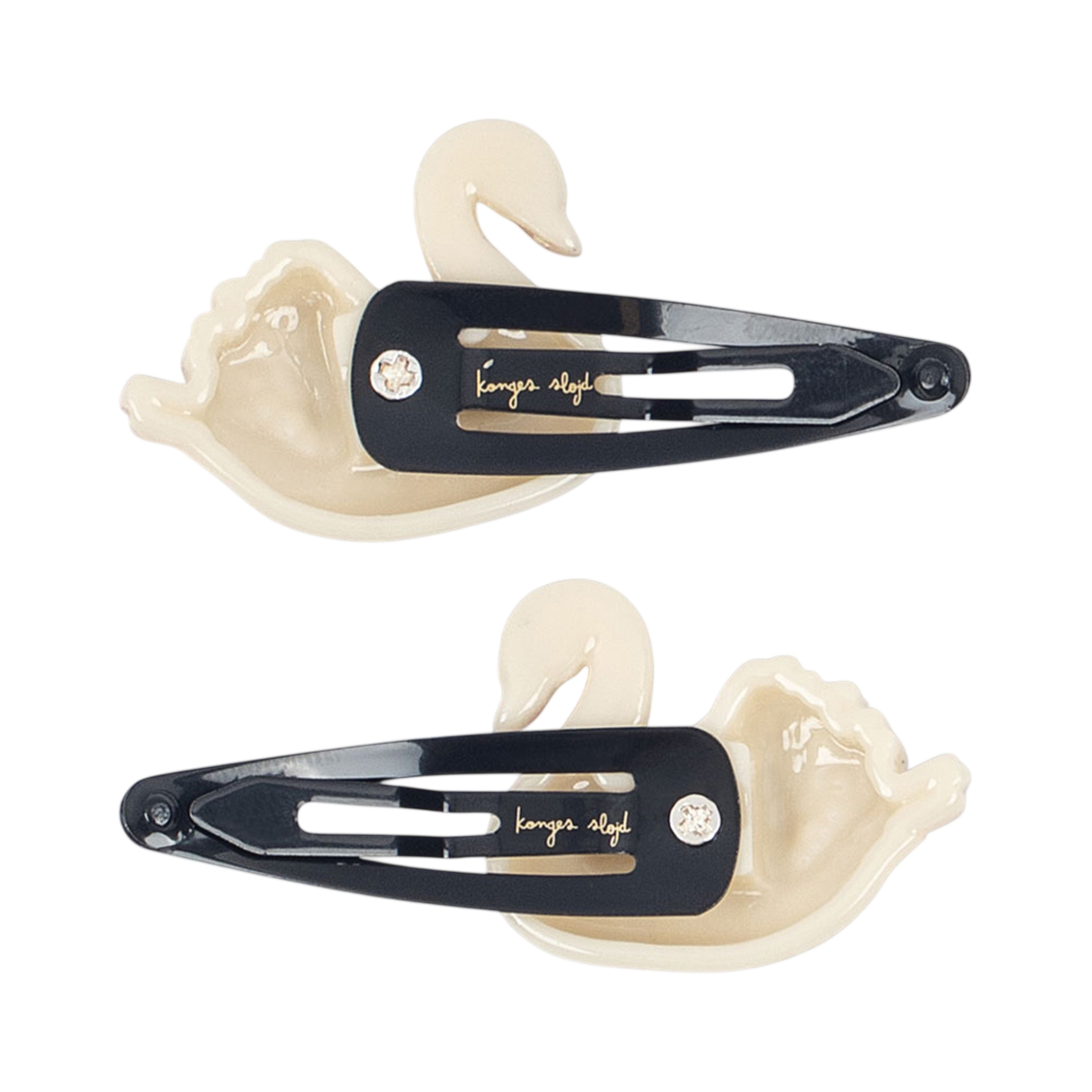 4-Pack of Swan Hair Clips and Swan Hair Ties