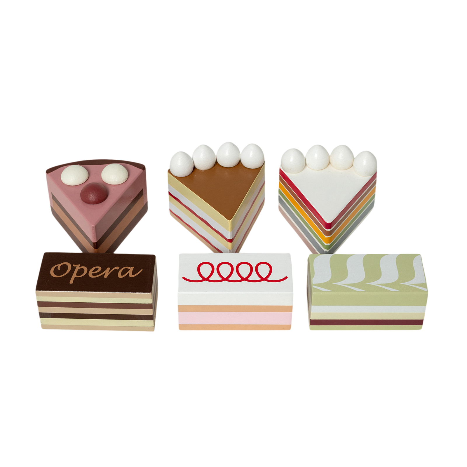 Kuchen-Set auf Tablett
